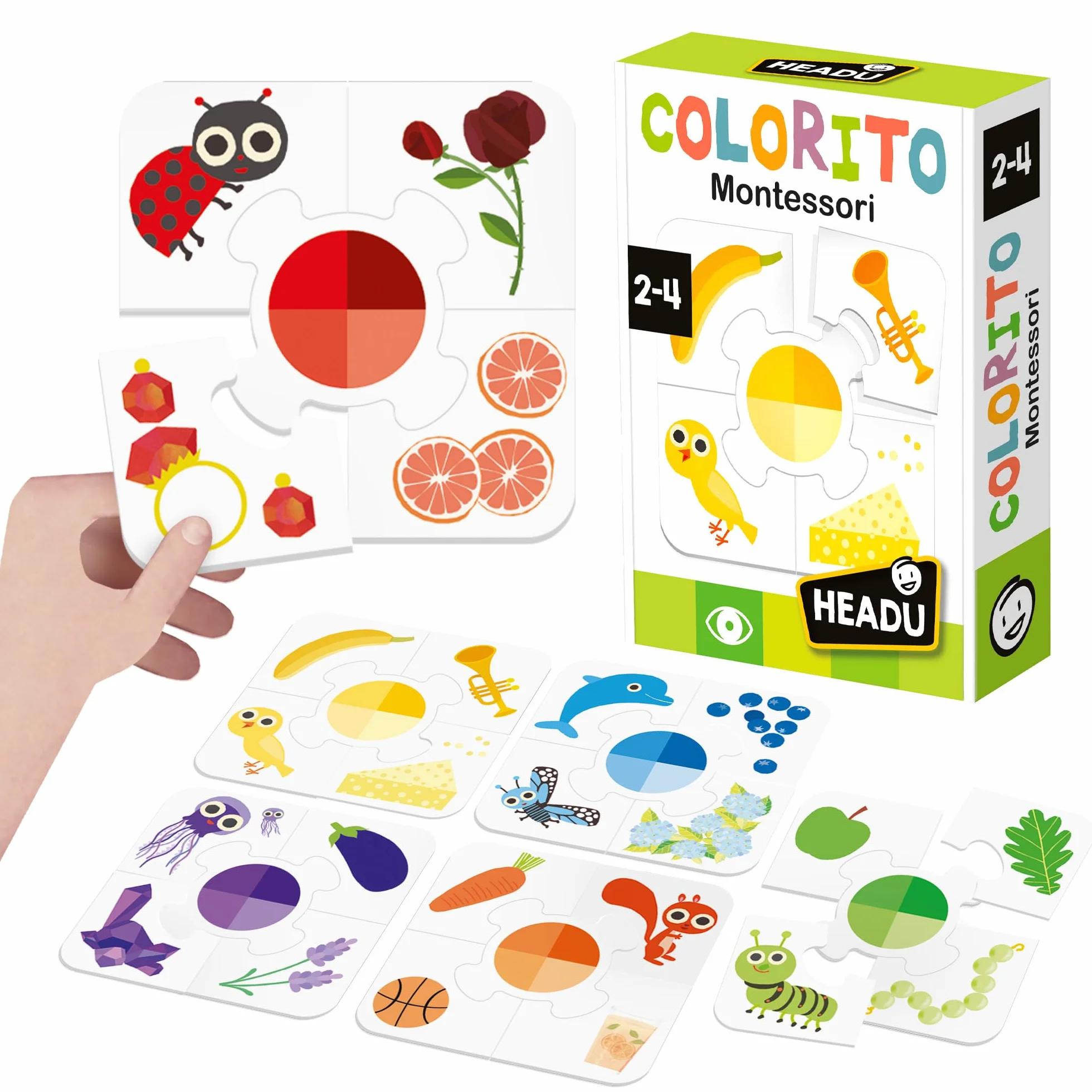 Headu - Colorito | Puzzle 2 Años 30 Piezas | Juegos Educativos Niños 2 Años A 4 | Puzles Niños | Regalo Niño | Juegos Infantiles