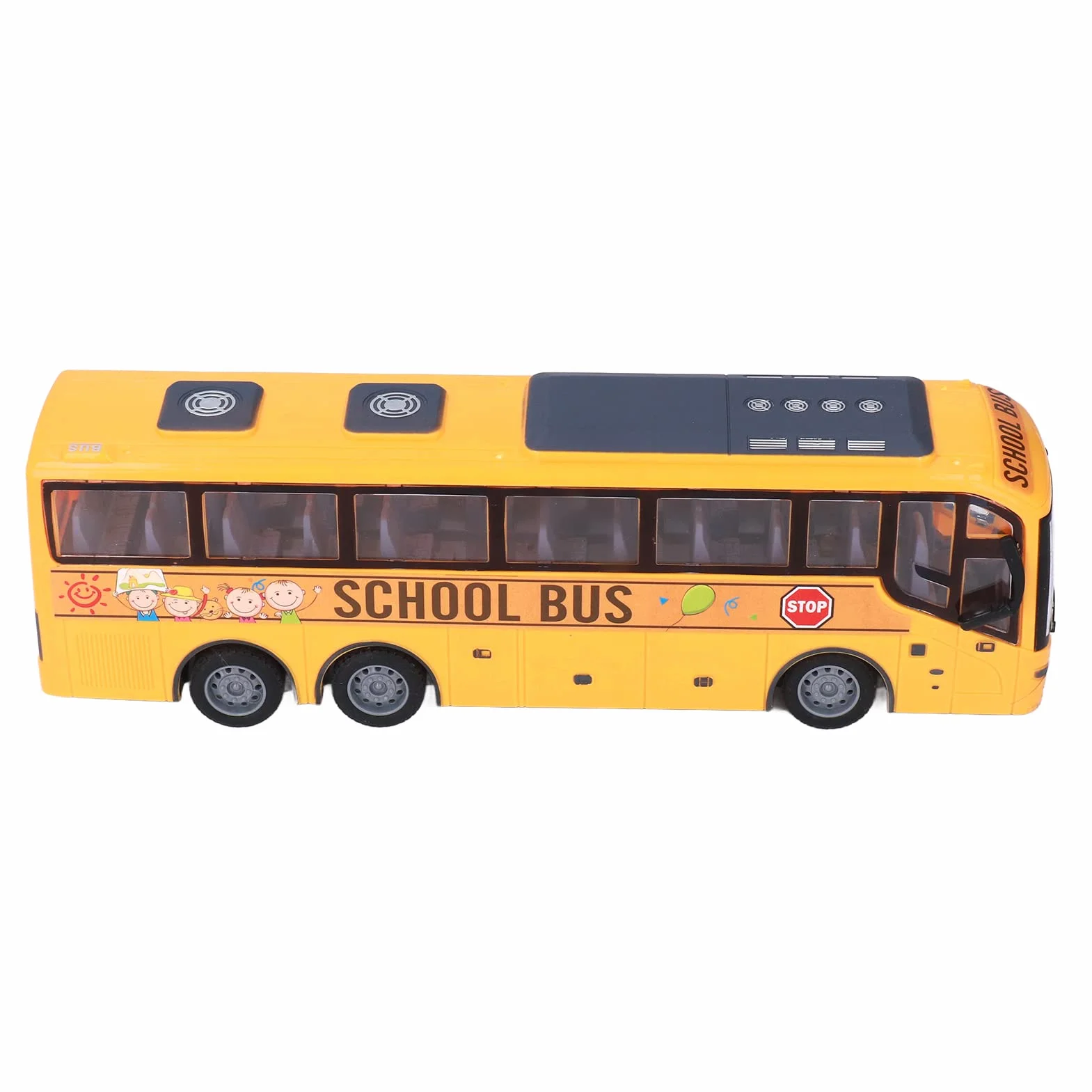 Dilwe Juguete de AutobúS Escolar RC, AutobúS de Control Remoto de SimulacióN para niñOs con Regalo de CumpleañOs de Juguete de VehíCulo ElectróNico Ligero