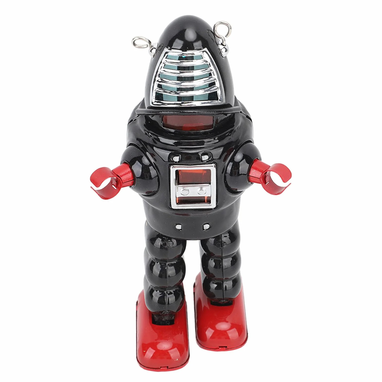 Juguete de Esgrima Robot de Mecanismo Preciso para Adultos con Piedras Intermitentes para Colección y Decoración, Material Hojalata (Negro)