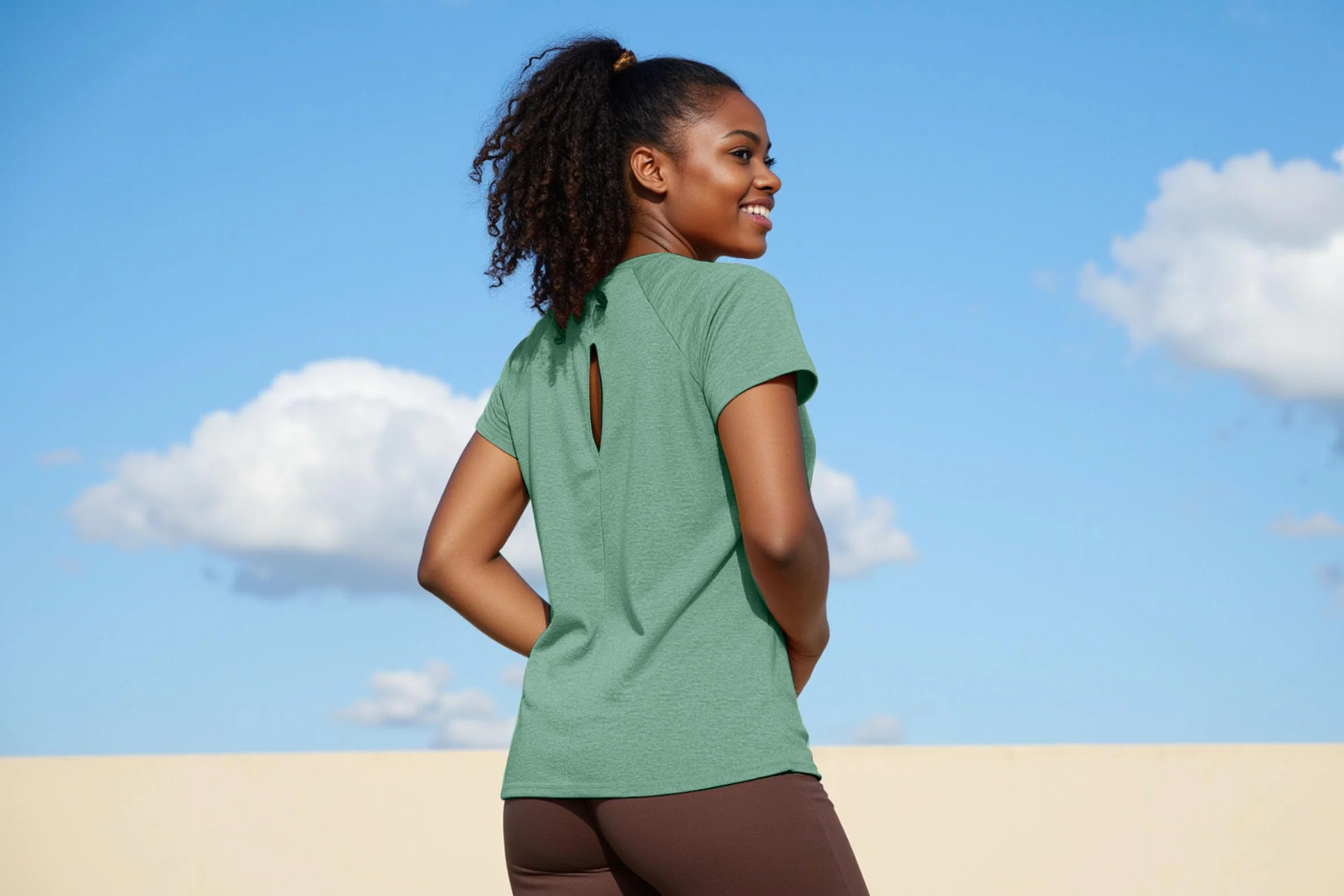 Camiseta Deporte Mujer Manga Corta Top Halter Cuello Redondo Secado Rápido Yoga Running Fitness