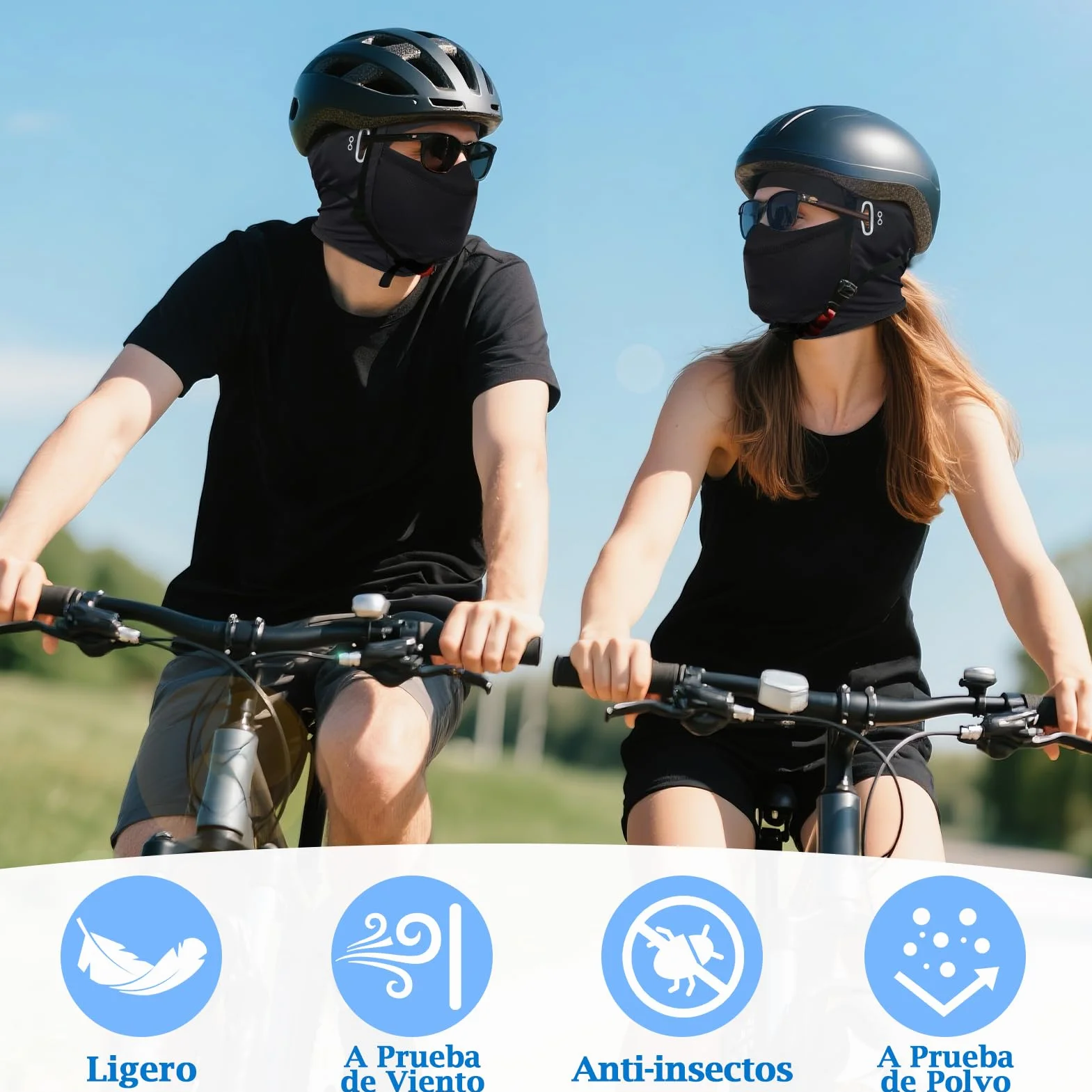 Kiiwah Pasamontañas Verano Transpirable Balaclava Moto Protección Solar Sotocasco Fino Hombre Mujer Motocicleta Ciclismo