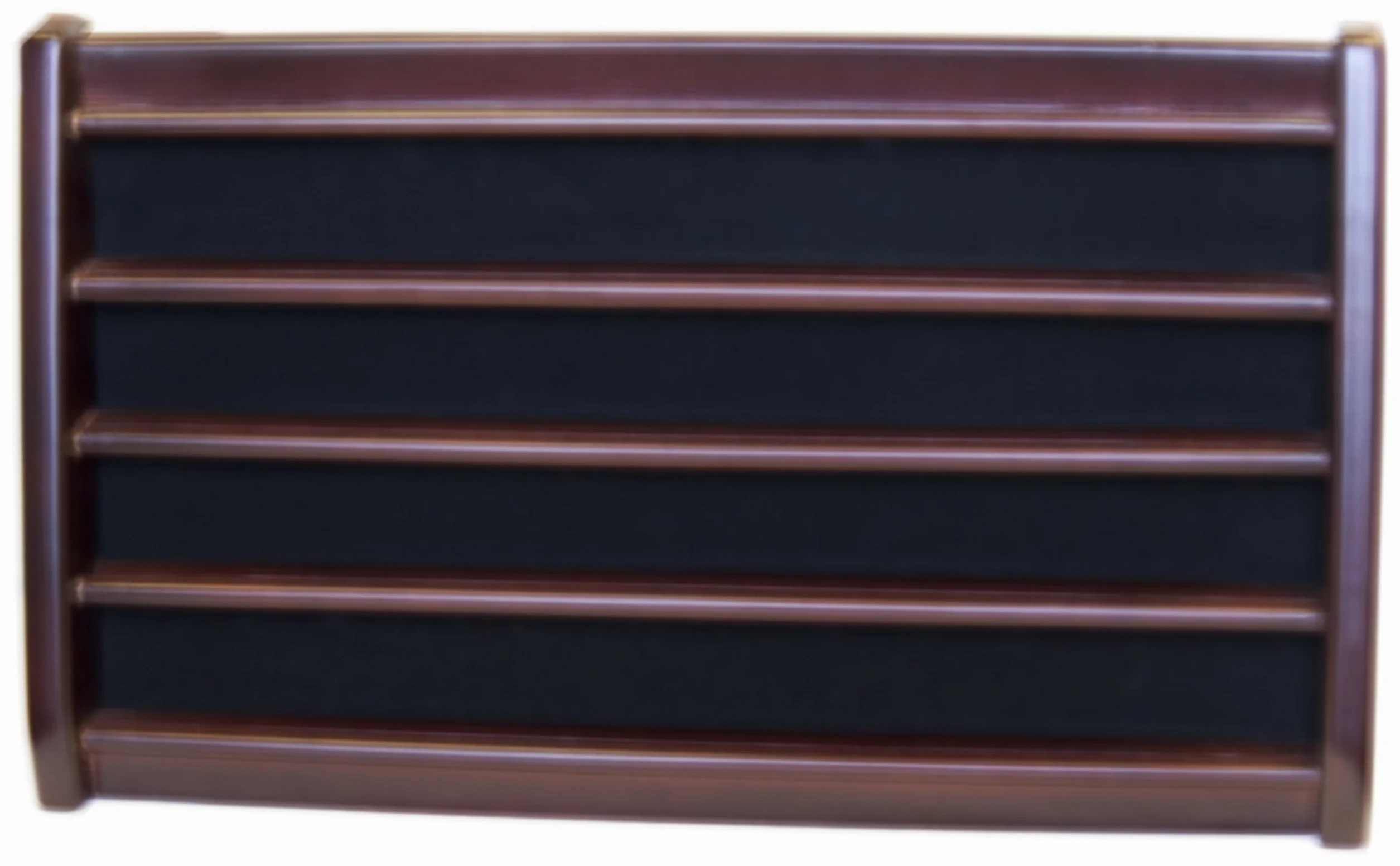 DECOMIL Estante de 5 Filas Challenge Coin Holder Display Madera Maciza Acabado Cerezo