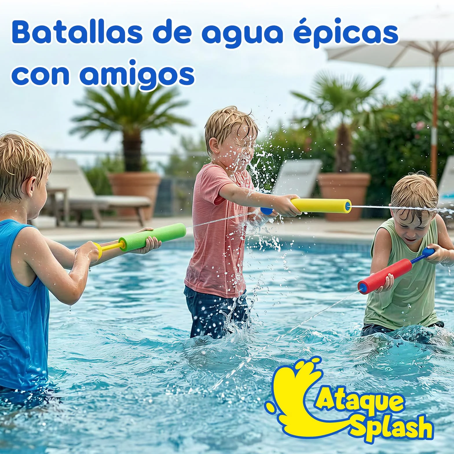 Lehoo Castle Pistola de Agua Pack 12 Espuma para Niños Juguete Agua Piscina Playa Jardín Verano