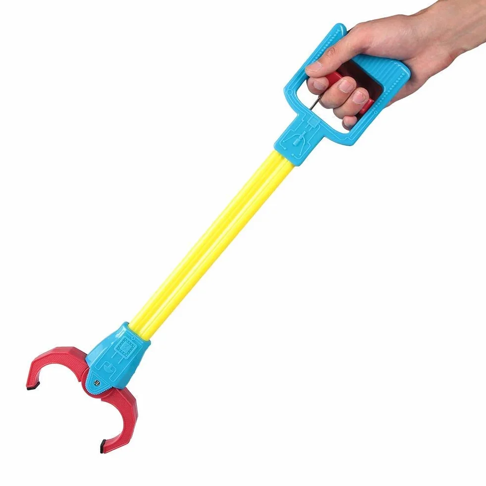 Grabber spielzeug, Kinder Roboter Arm klaue spielzeug erreichen Grabbing Stick Kinder intelligenz spielzeug(Gelb)