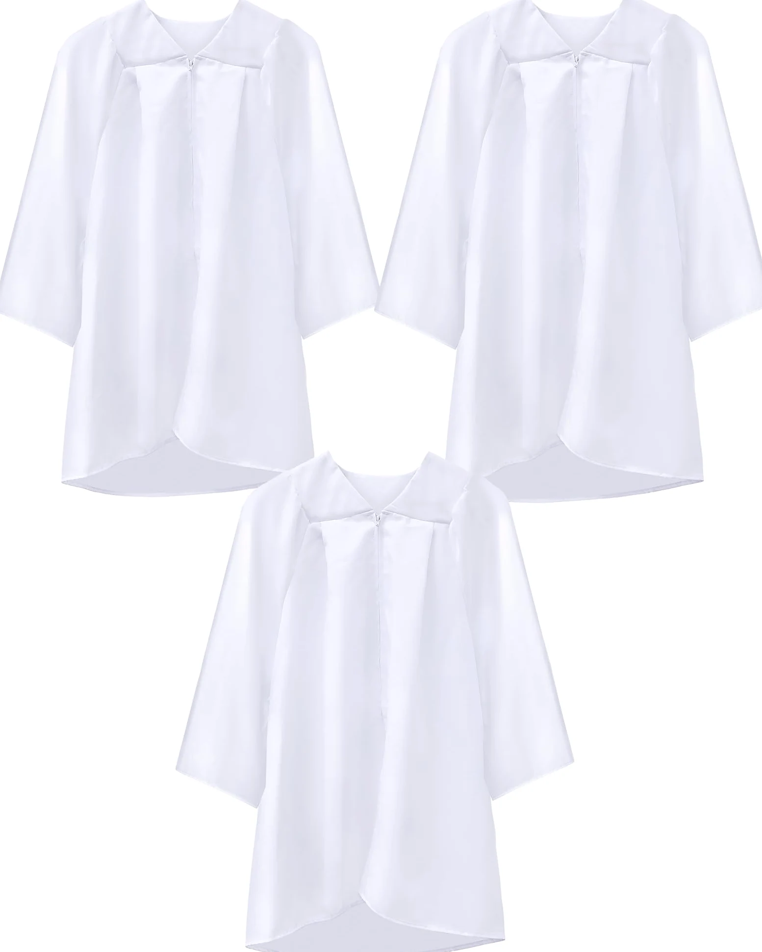 Toulite 3 piezas unisex mate batas de coro para niños, vestido de graduación para juez escolar, disfraz para bautizo, iglesia, evento, pastor