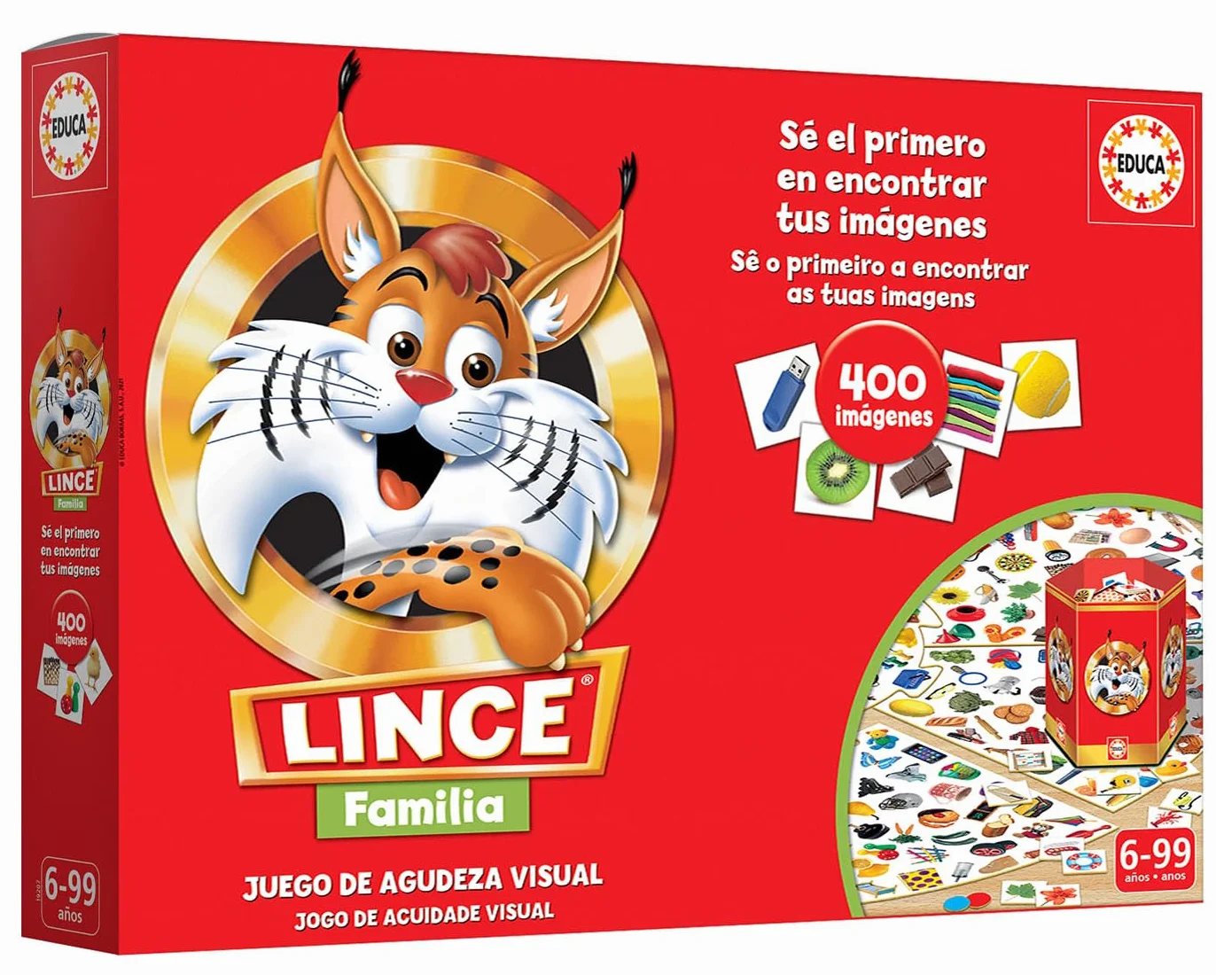 Educa - Lince Familia | Juego de Observación y Memoria con 400 Imágenes | para Toda la Familia | Juego Educativo de Agilidad Visual y Concentración | Niños 6 Años en Adelante
