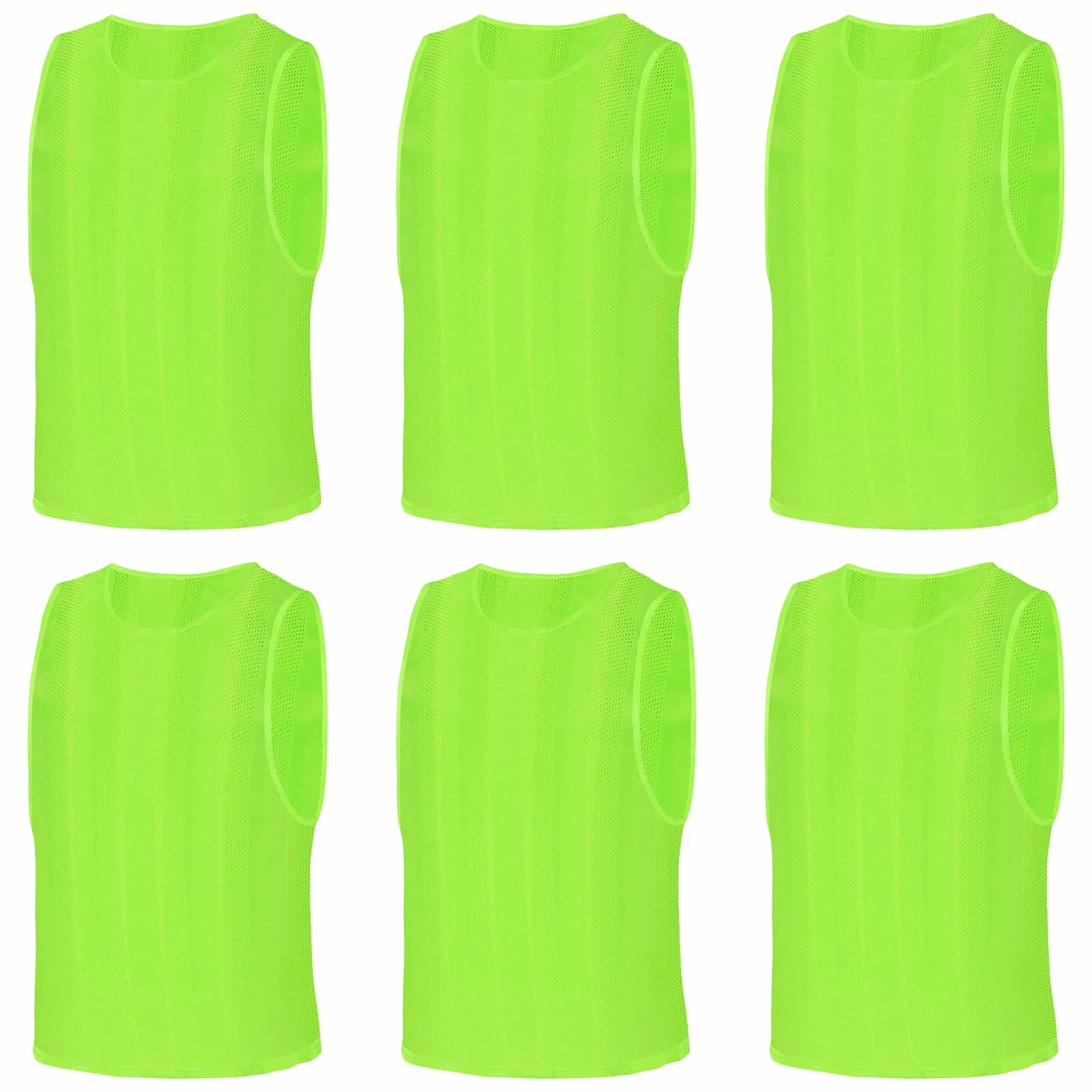 Petos Futbol 6Pcs Chaleco de Entrenamiento de Malla Transpirable para Niños Adultos Fútbol Baloncesto