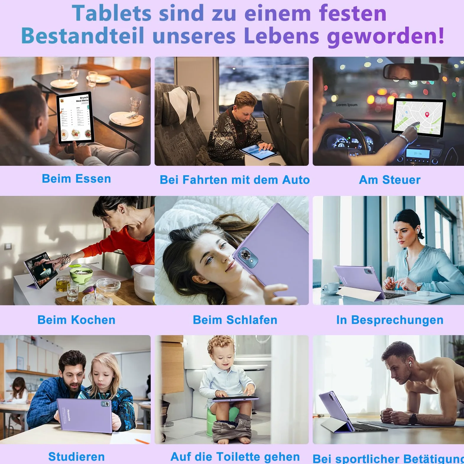Tablet Android 10.1 con Teclado y Ratón, 20GB+128GB, Octa-Core