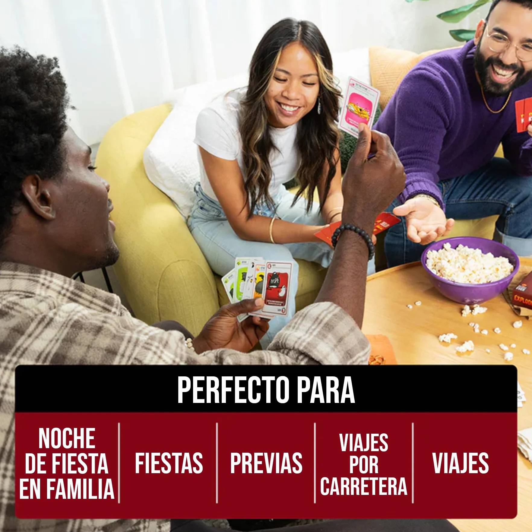 Asmodee Exploding Kittens, Juego para niños y Adultos a Partir de 7 años, Juego de Mesa estratégico y humorístico, No Hagas explotar los Gatitos, 2 a 5 Jugadores, 15 min, Español
