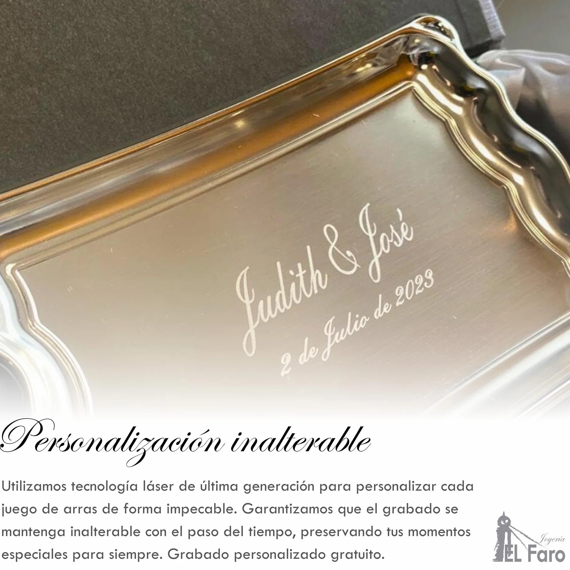 JOYERIA EL FARO | Arras de Boda | Arras Boda | Grabado Personalizado | Presentación en Estuche Premium | Un Regalo para Toda la Vida