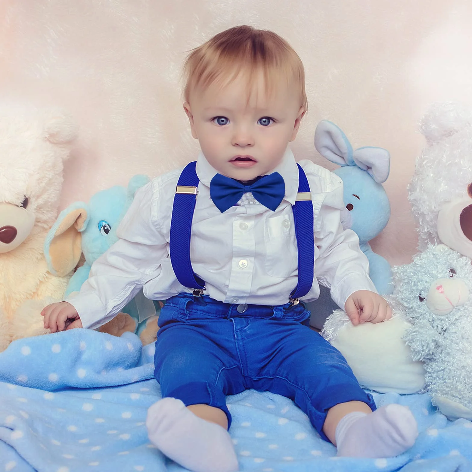 Tirantes Elásticos para Pantalones con Clips, Ajustables para Niños Niñas 1-10 años