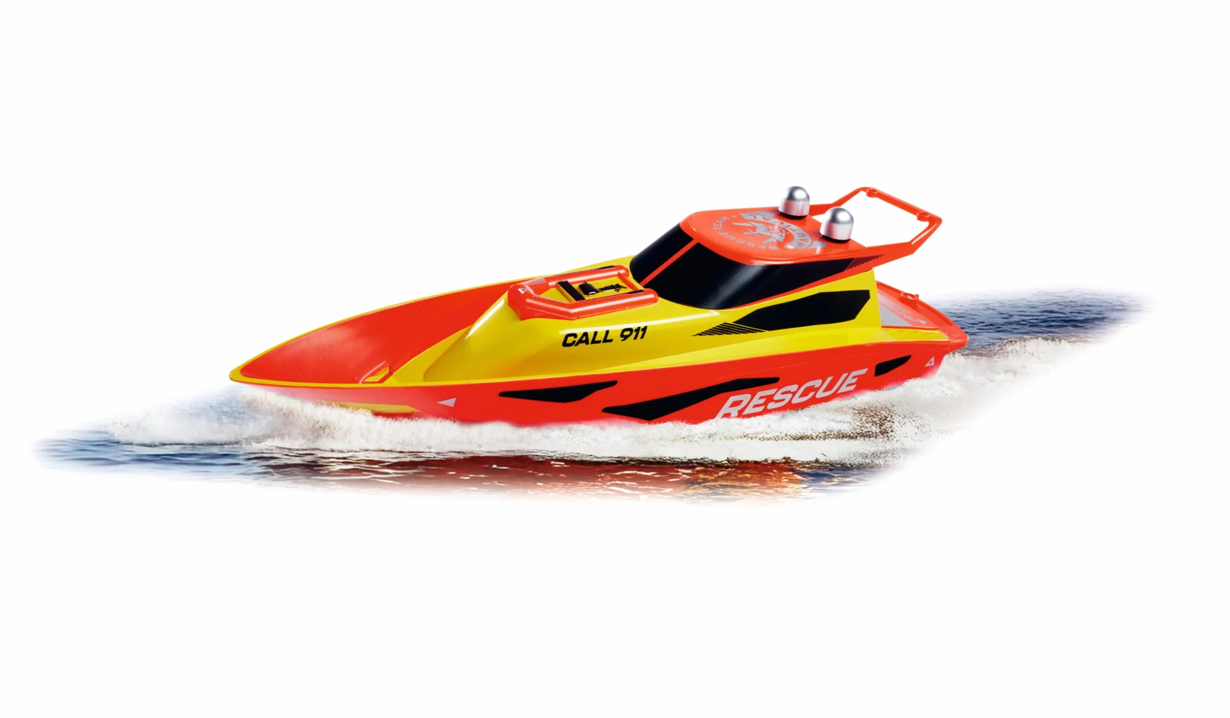 Carson 500108058 RC Rescue 2.4G 100% RTR - Barco teledirigido, Barco RC, Juguete teledirigido para niños y Adultos, Incluye Mando a Distancia