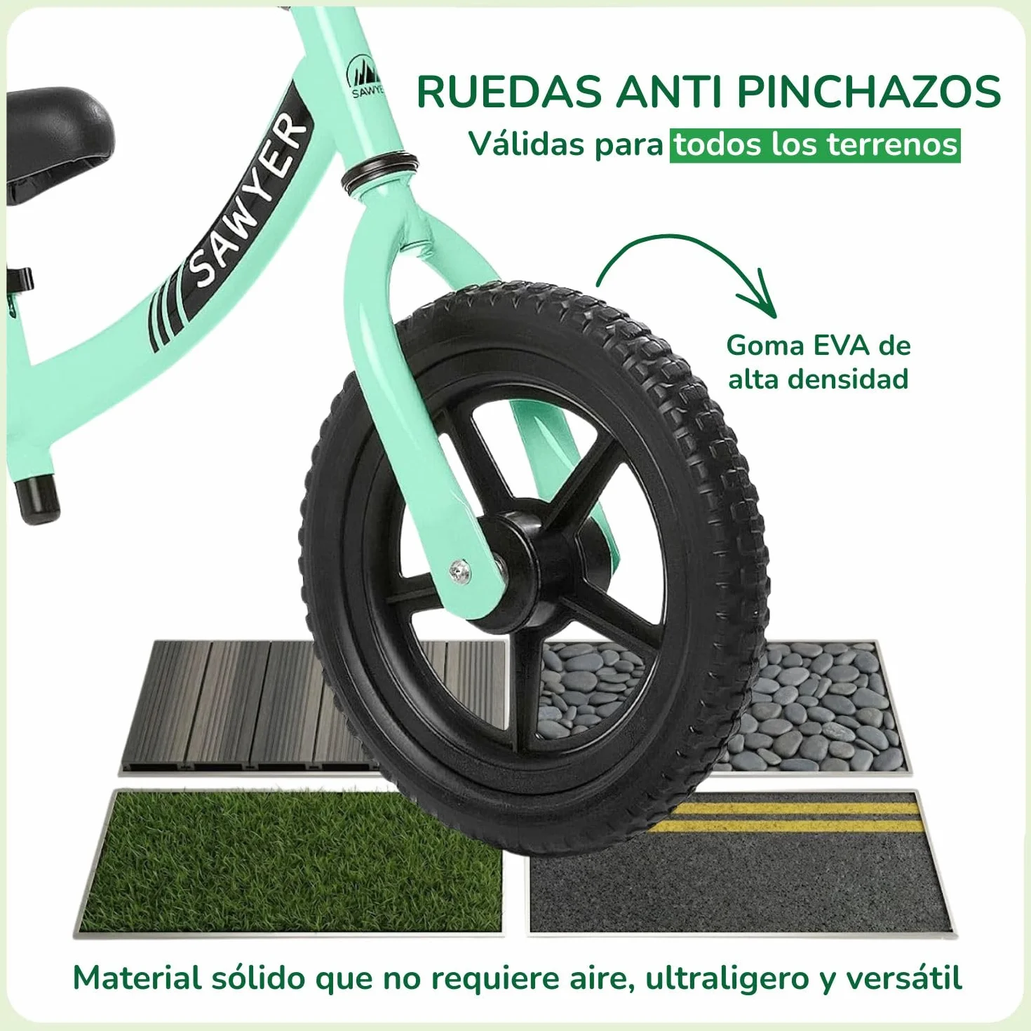 Sawyer Bikes - Bicicleta Sin Pedales Ultraligera - Niños 2, 3, 4 y 5 años