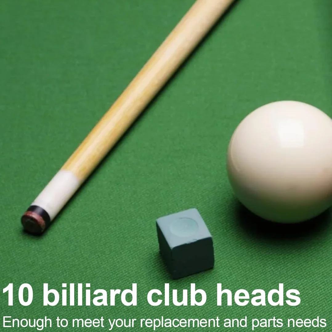 Kit de Repuestos para Cola de Billar, Consejos de Repuesto para Pool, Accesorios Snooker, Schraubbare Leder Spitzen (13mm)