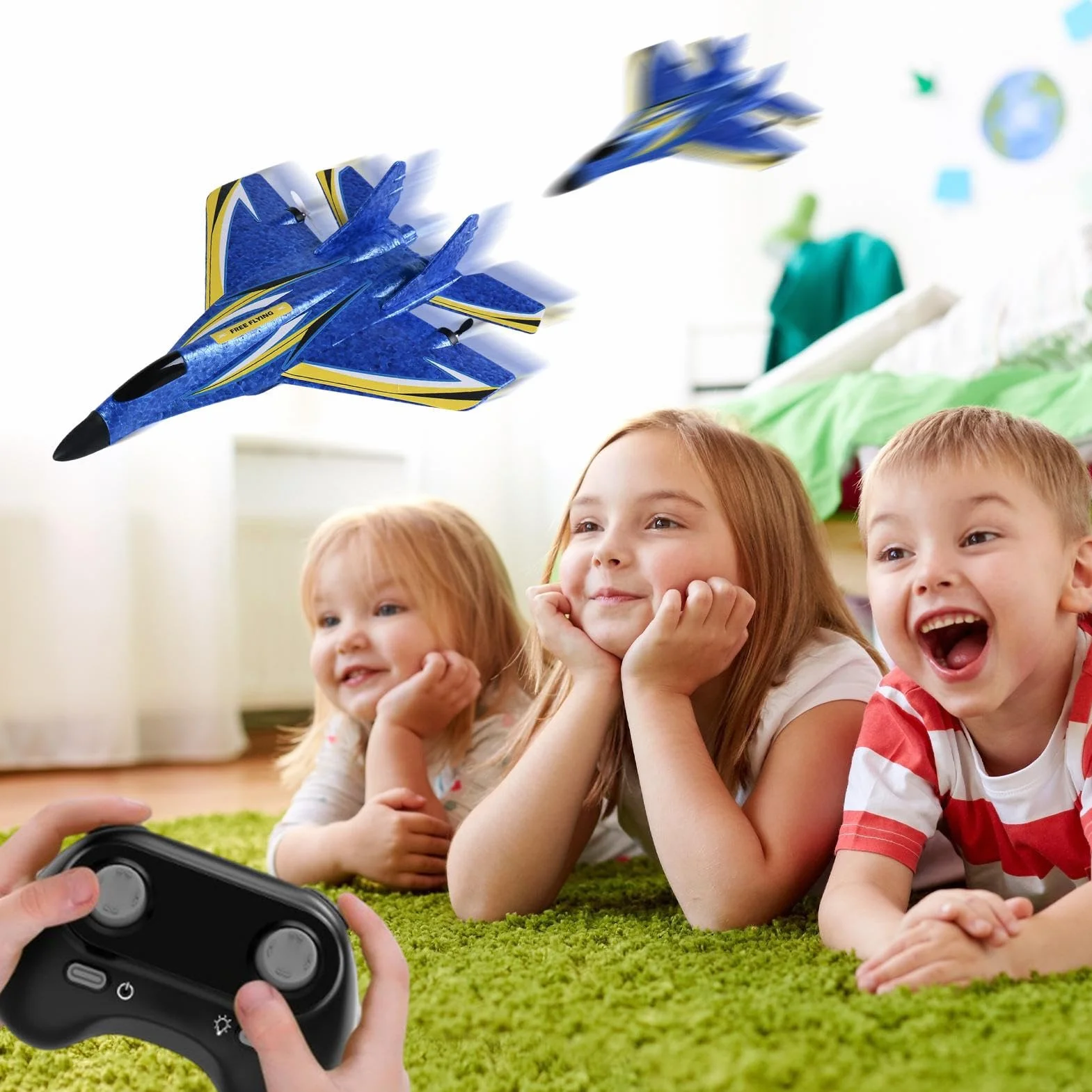 Avión Teledirigido: Alcance de 150 M, Avión RC, Fácil de Pilotar | Aviones de Caza Duraderos Listos para Volar (RTF), Aviones RC para Regalos al Aire Libre para Niños y Niñas, Adultos y Niños