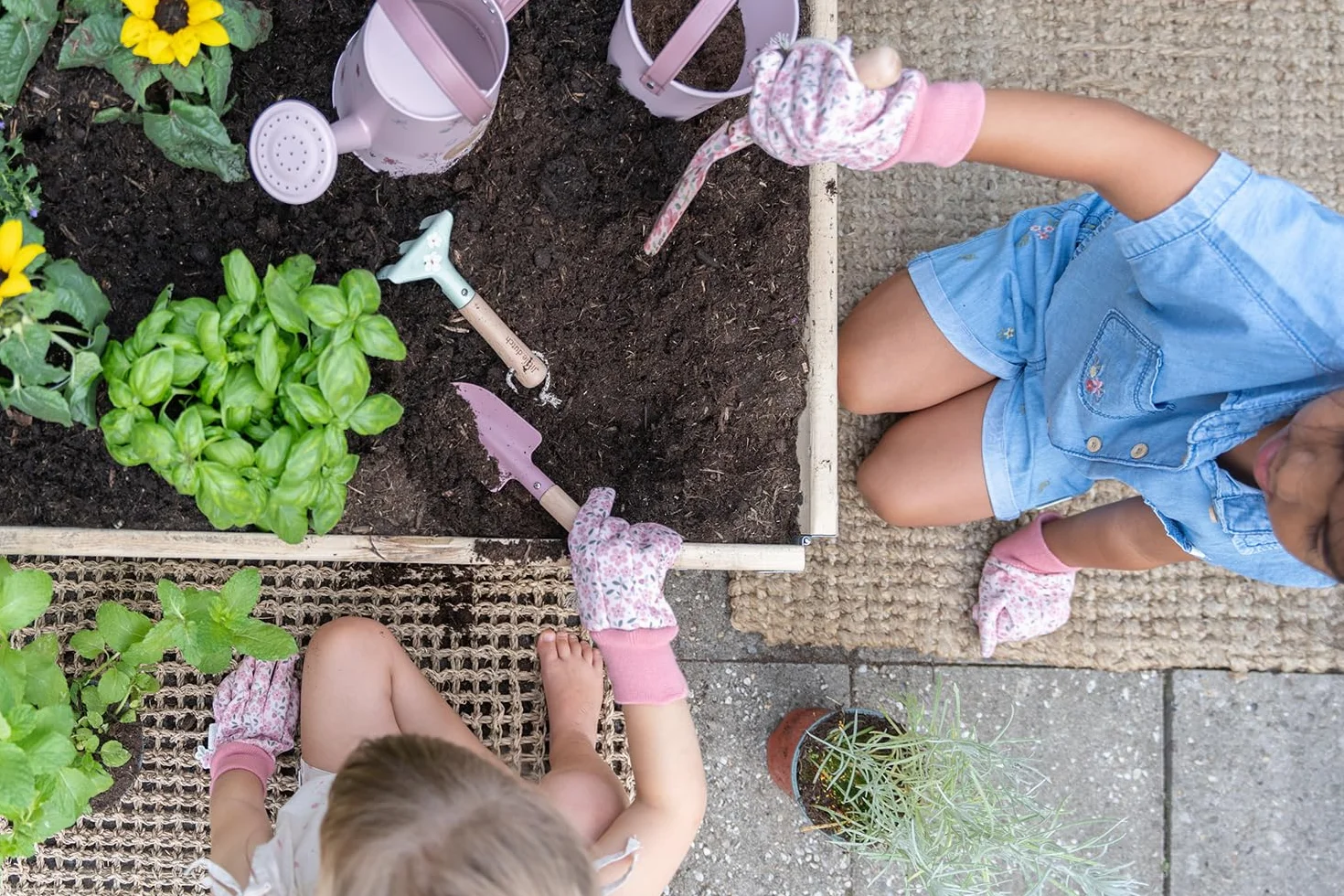 Little Dutch 9110 - Set de herramientas de jardín para niños, 3 piezas - Fairy Garden