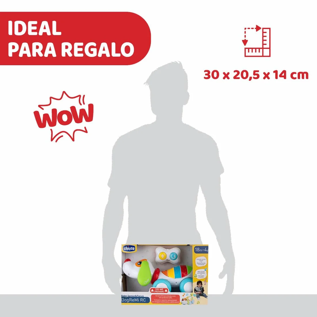 Chicco DogremiRadio Control Parlante, Juguete Teledirigido de Perro, Enseña Música y Sonidos, Mascota Radiocontrol para Niños de 18 Meses hasta 4 años
