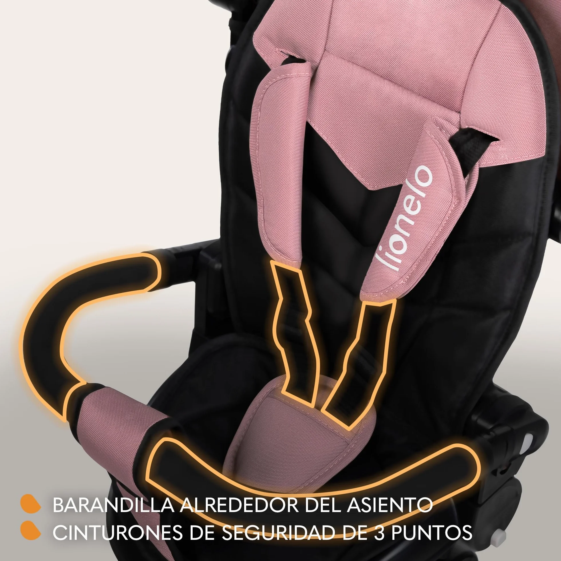 LIONELO Tris Plus Bicicleta de Paseo Triciclo Multifunción de 9 Meses a 25 kg, Carrito Bebé, Ruedas Grandes PU Asiento Giratorio 360° Respaldo Ajustable Montaje sin Herramientas