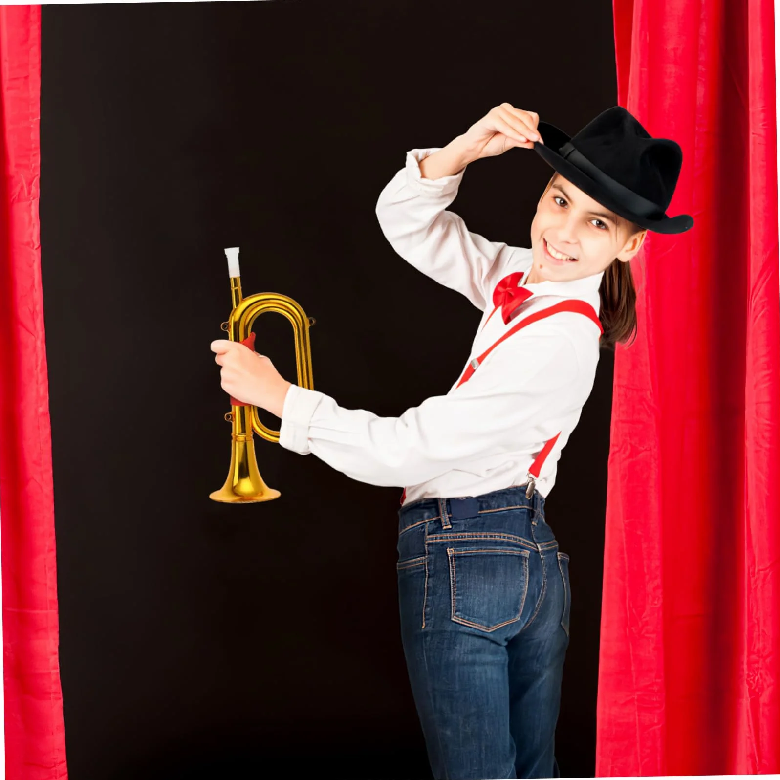 UKCOCO Trompetas De Plástico: Cornetas 13 Pulgadas Juguetes Musicales para Niños Herramienta Musical Educación Temprana Accesorio para Presentaciones En Escenarios De Fiestas.