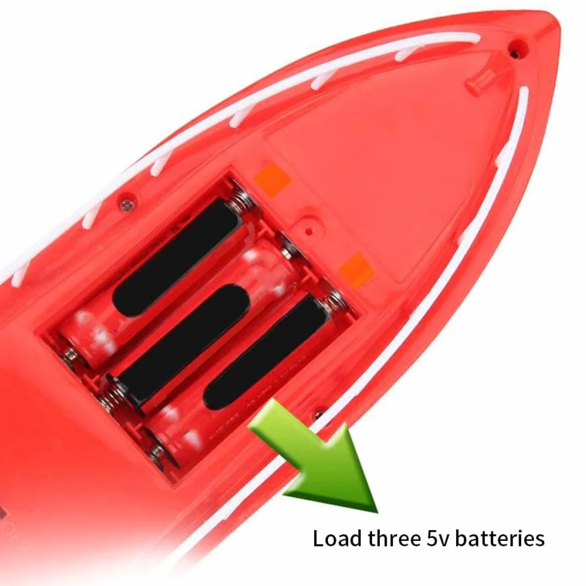 Barco RC de Carreras a Prueba de Agua Mini Juguete electrónico con Control Remoto - Barco RC para niños (sin batería), Rojo
