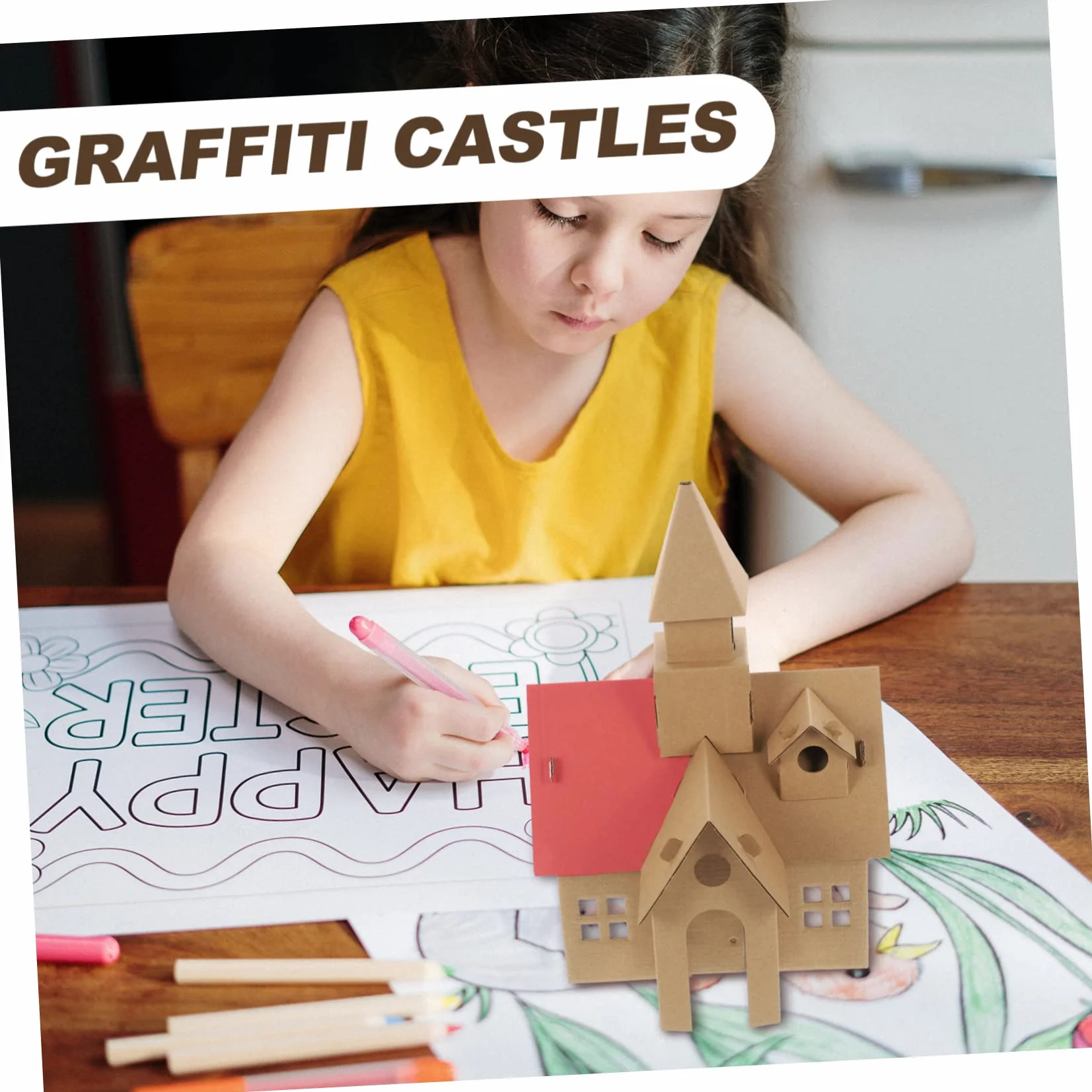 Toddmomy 2 Piezas De Castillos De Bricolaje Para Niños, Juguete Educativo De Construcción Diy, Decoración Creativa Para Navidad o Cumpleaños