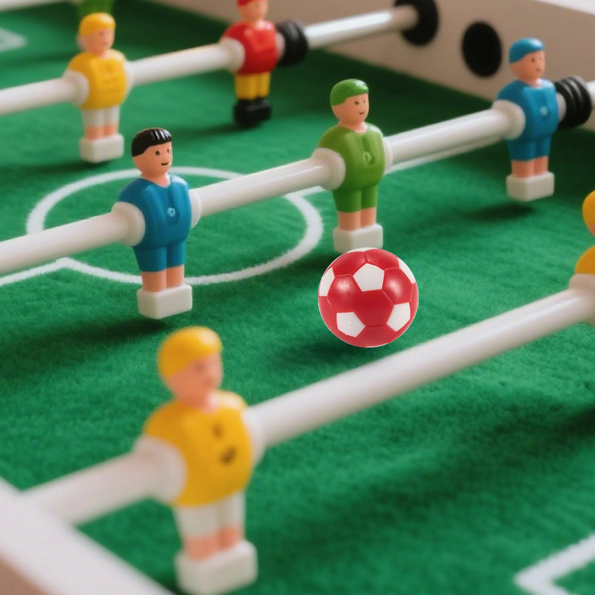 8 Piezas Bolas de Fútbol 32 mm en HIPS, Resistentes y Coloridas para Futbolín de Mesa, Colores Surtidos