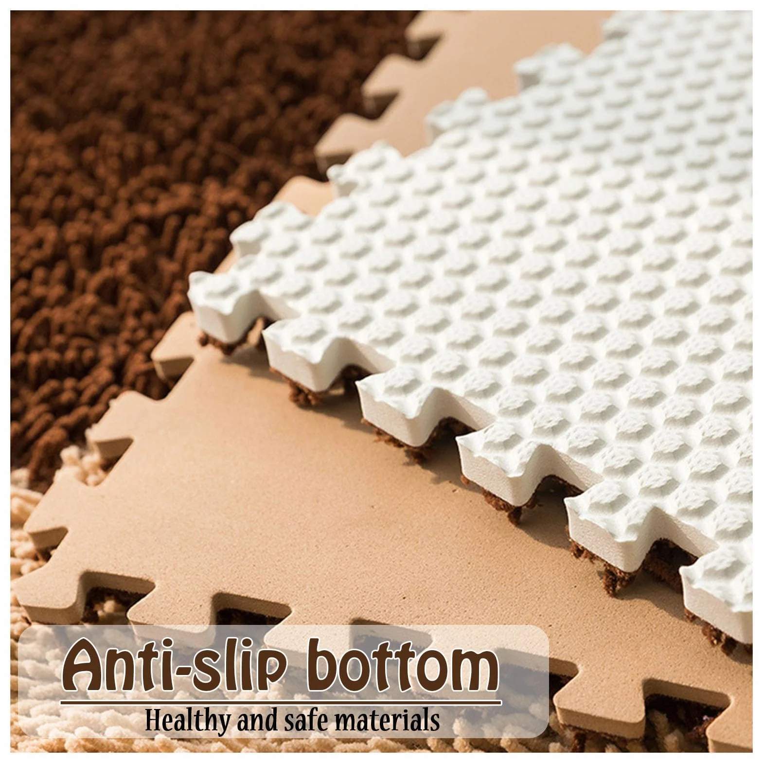 Alfombra Sensorial Bebe Entrelazada - 9 Texturas | Baldosas Sensoriales Antideslizantes para Niños Autistas | Tapete de Juego Táctil con Espuma Suave | Juguete Educativo Multisensorial (9 Piezas)