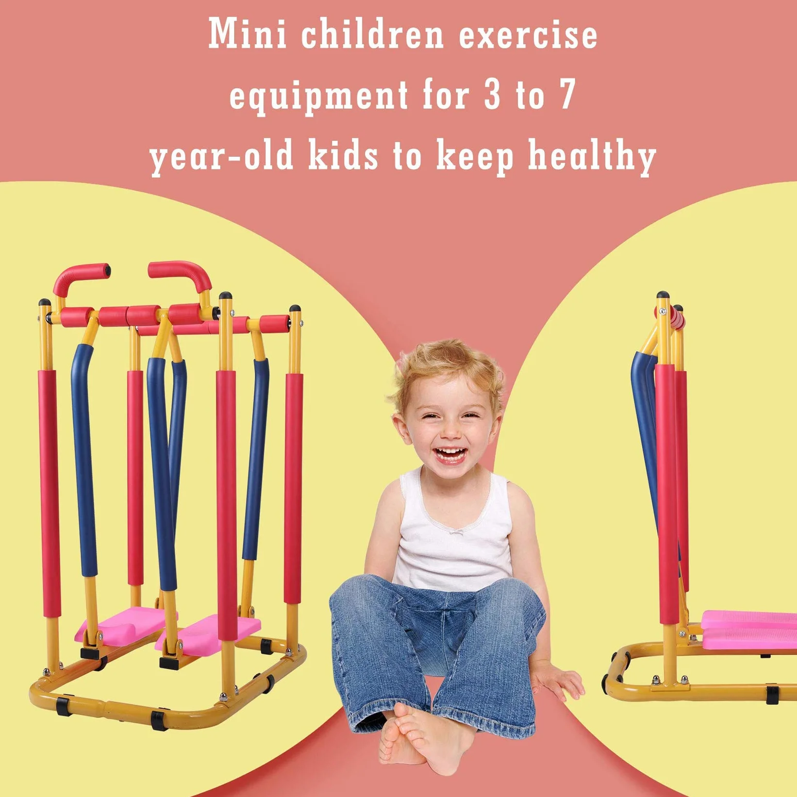 Equipo de fitness para niños, entrenamiento de gimnasio en casa para niños, equipo de ejercicio de juego en interiores