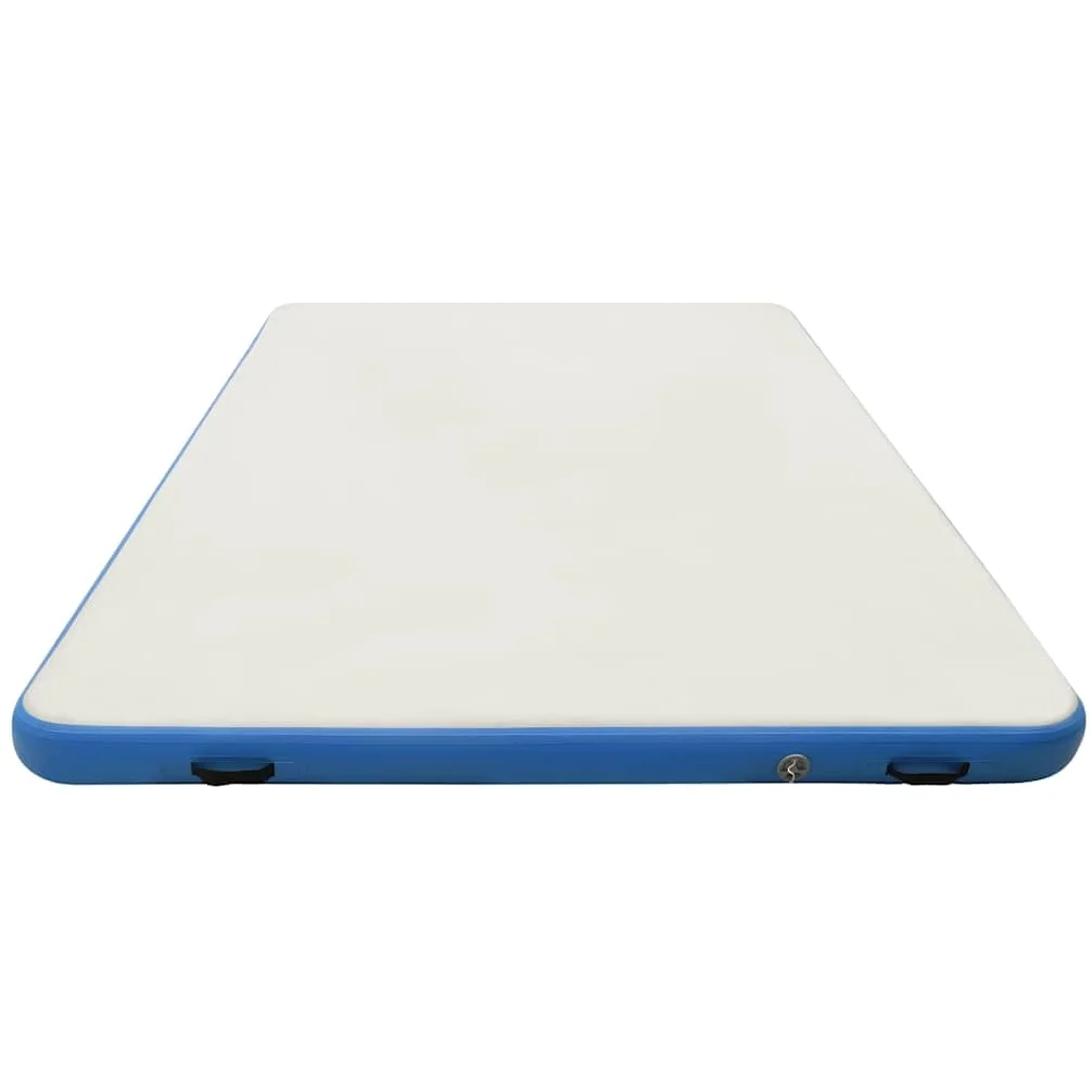 Flotador hinchable azul blanco 300 x 150 x plataforma de piscina ligera y duradera para actividades acuáticas, camping, exteriores, fiestas en el mar, tomar el sol, PVC resistente, incluye
