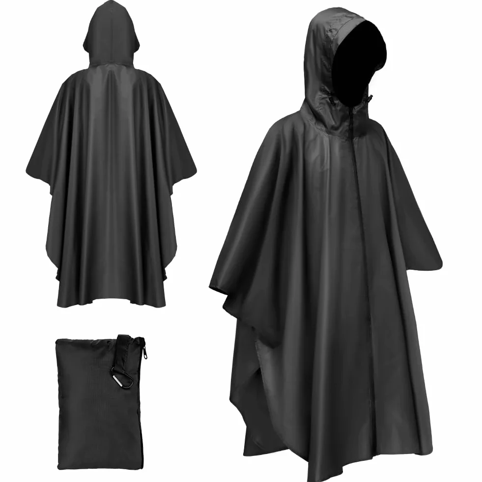 Vicloon Poncho de Lluvia Impermeable 210T 3 en 1 Multifuncional para Mujer Hombre