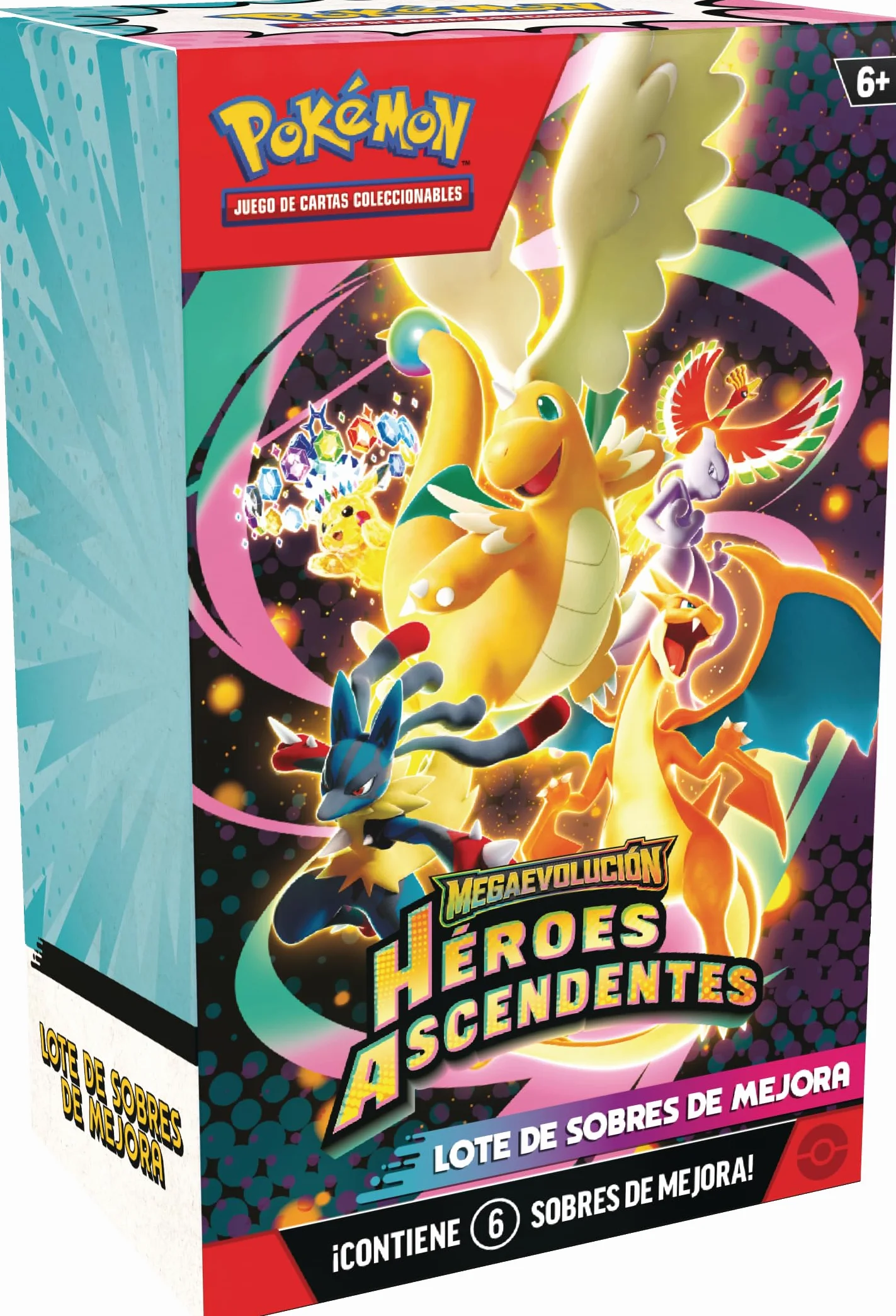 Pokémon Lote Sobres Mejora Megaevolución Héroes Ascendentes 6 Sobres
