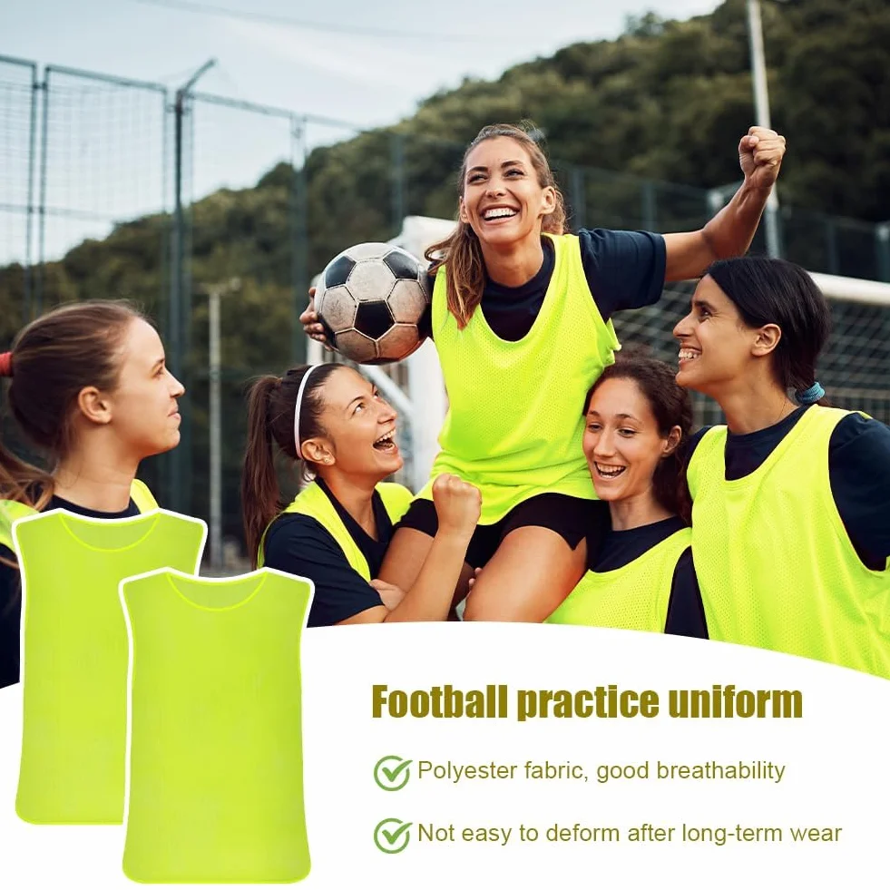 AUYAO Petos Futbol 6Pcs Chaleco Entrenamiento Malla Transpirable Deportivo