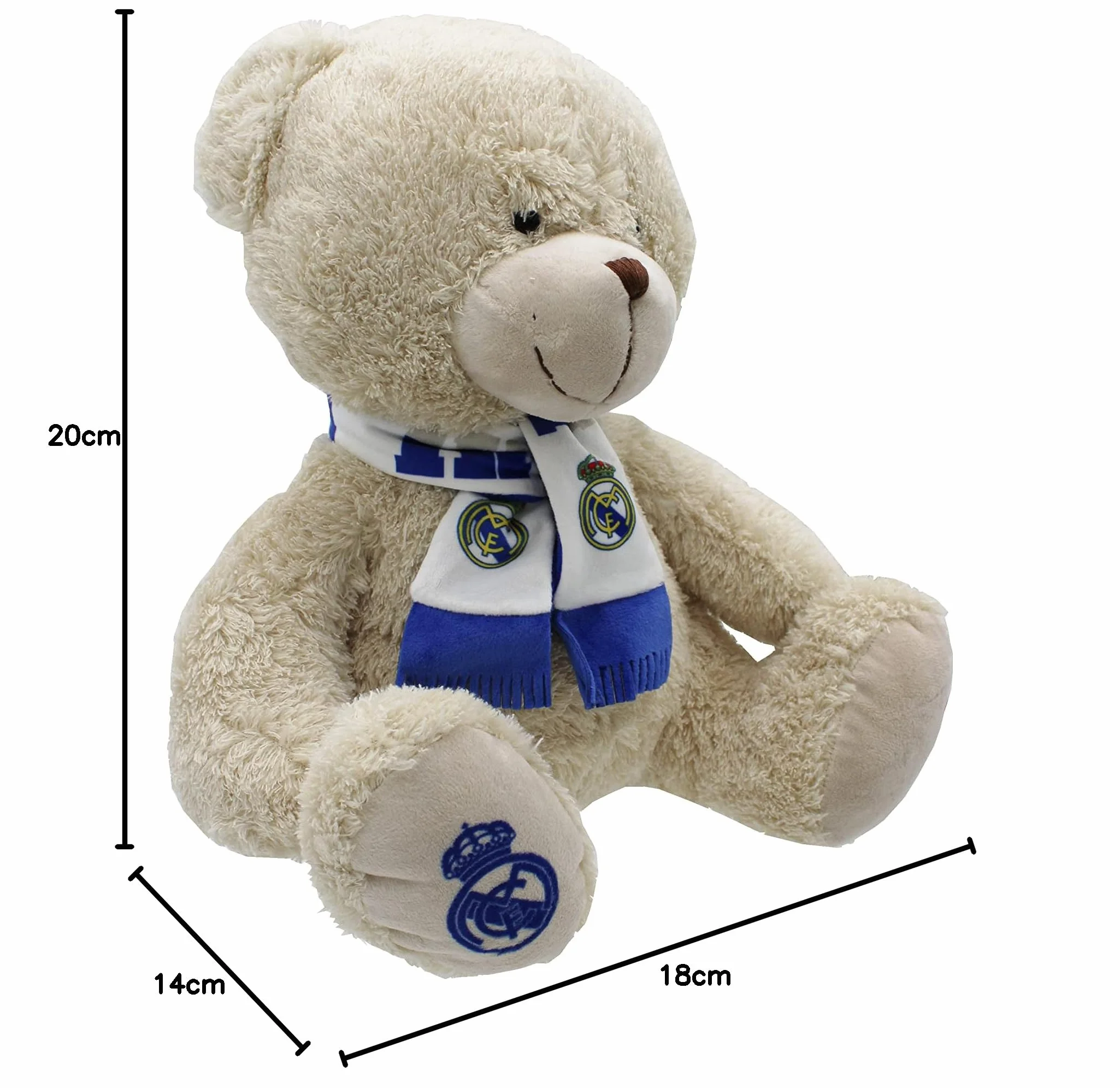 Peluche Osito Real Madrid Oficial 20 cm Marrón CyP Brands
