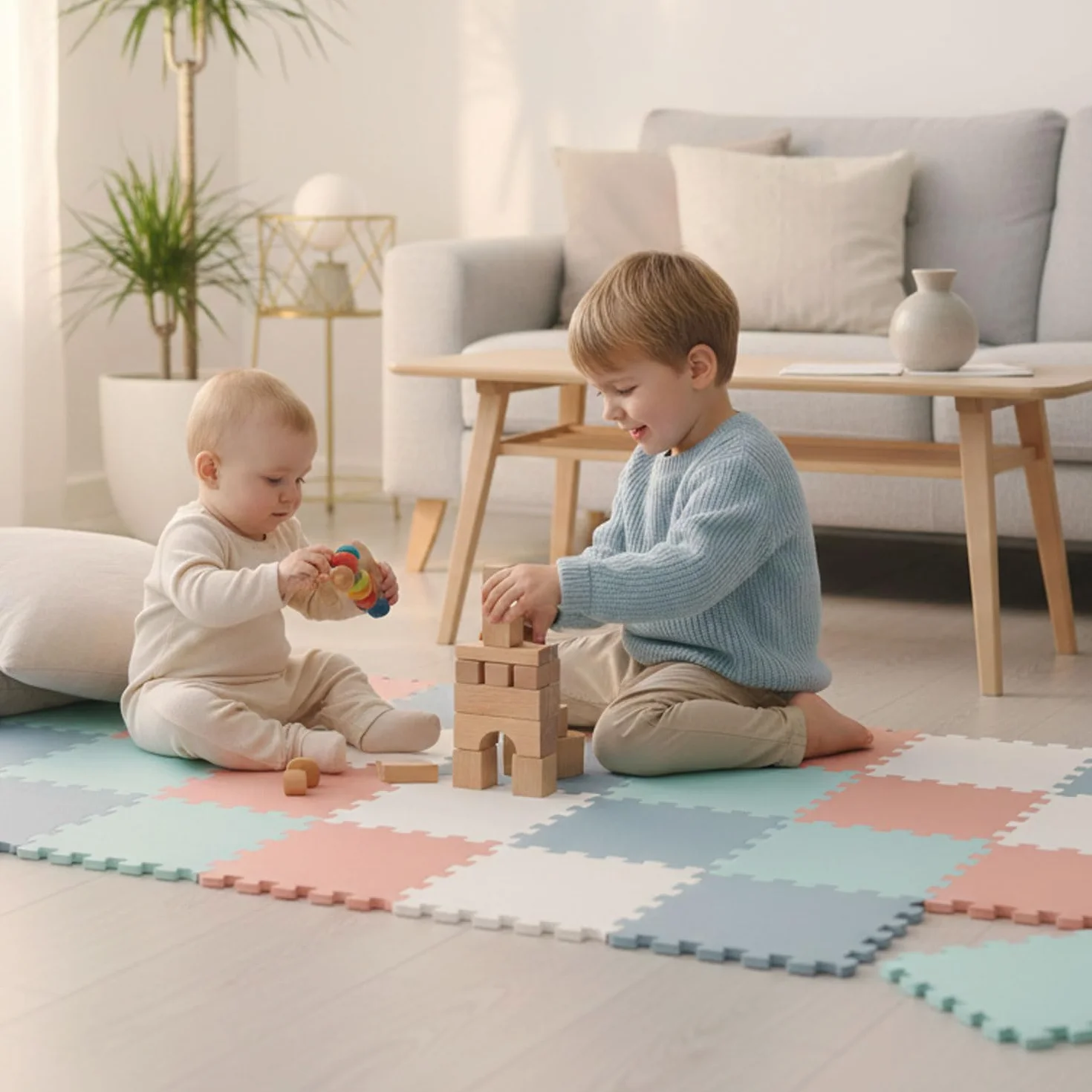 LittleTom 36 Piezas Alfombra Bebé desde el Primer Mes - 30x30 Colchoneta Bebé Suelo - Alfombra Puzzle Bebé - Alfombra Bebe Acolchada Plegable Alfombra Infantil Alfombra Puzzle Bebe Alfombra Niños Foam