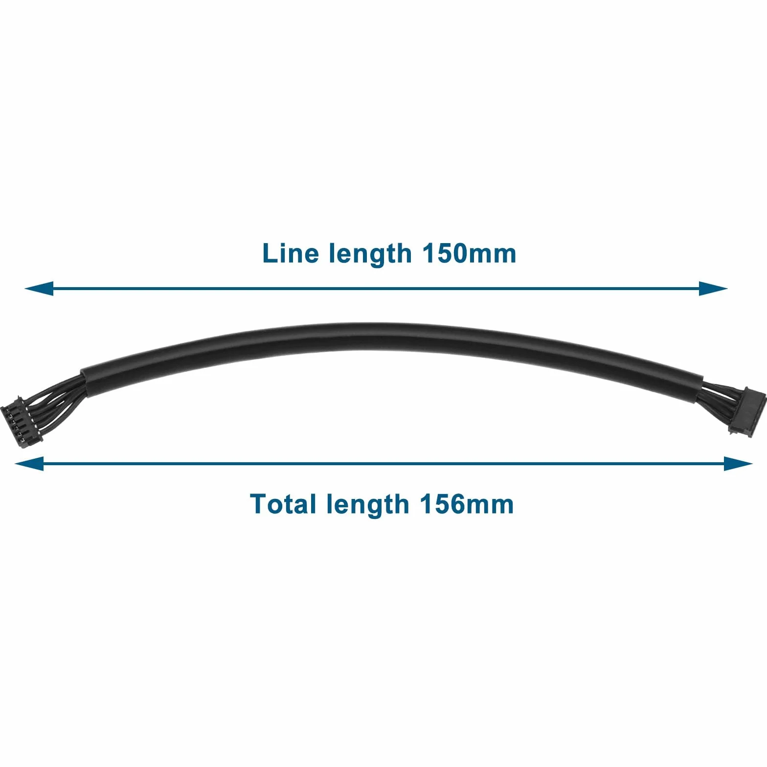 2 sensores de motor sin escobillas, cable negro de 150 mm de longitud del cable de 1,25 terminal, doble cabeza, 6 p, adecuado para mini helicóptero a control remoto, tira de luz LED, modelo de
