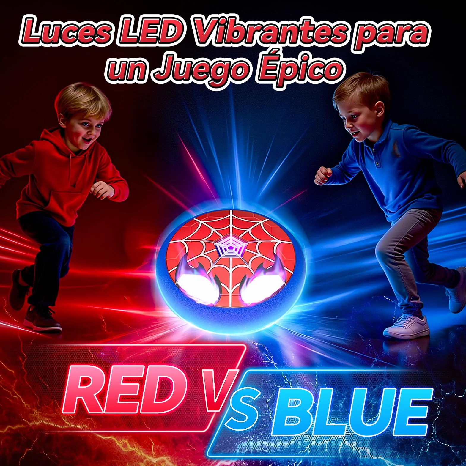Balon Futbol con Ojos & Telaraña Luminosos, Juguetes Niños 4 5 6 7 8 9 10 Años, Interior Dutbol Flotante Exterior Jardin Juegos Niños 3-10 Años Regalo Niño 3-12 Años Football Regalos Cumpleaños