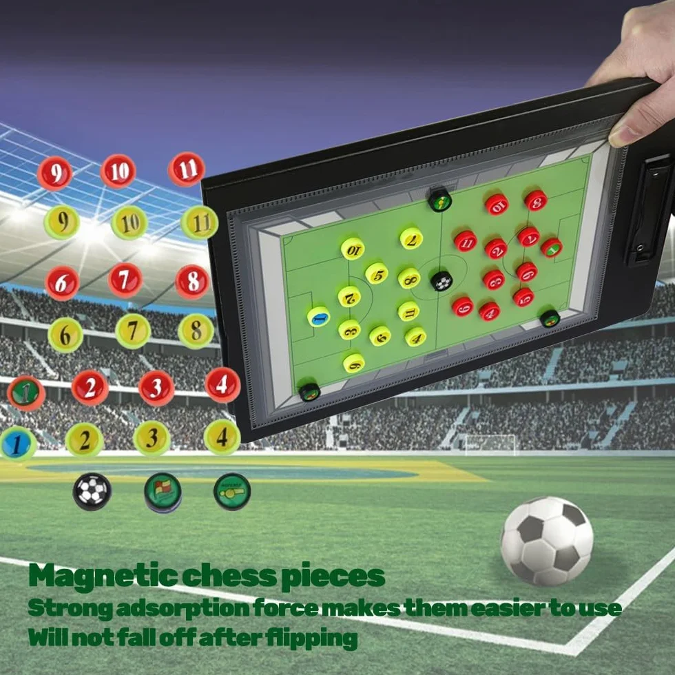 Pizarra Táctica Fútbol Magnética con Imanes, Lapiceros y Borrador para Entrenadores