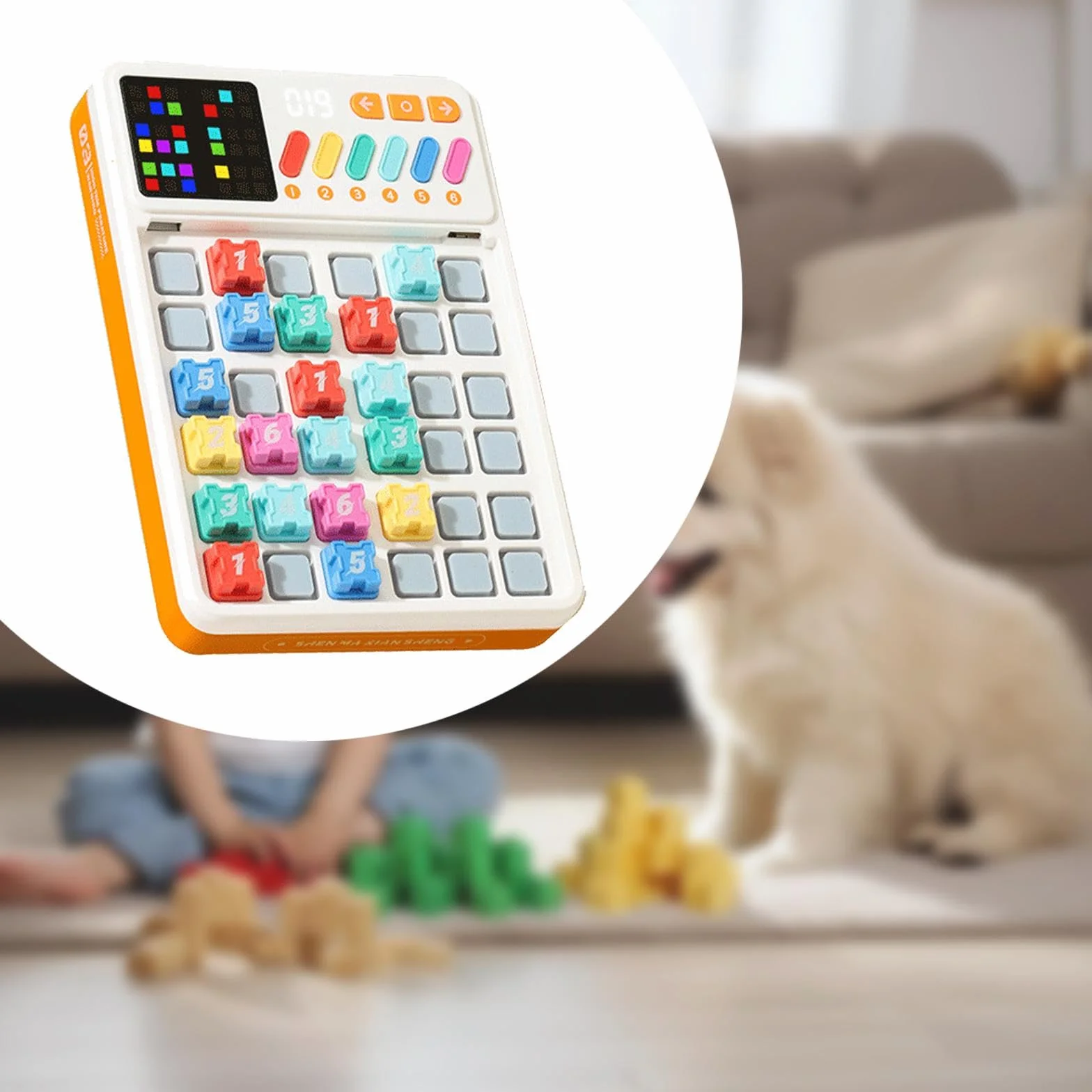 Perfk Máquina de Sudoku Inteligente con Luz, Juego de Rompecabezas para Niños, Entrenamiento del Pensamiento Matemático