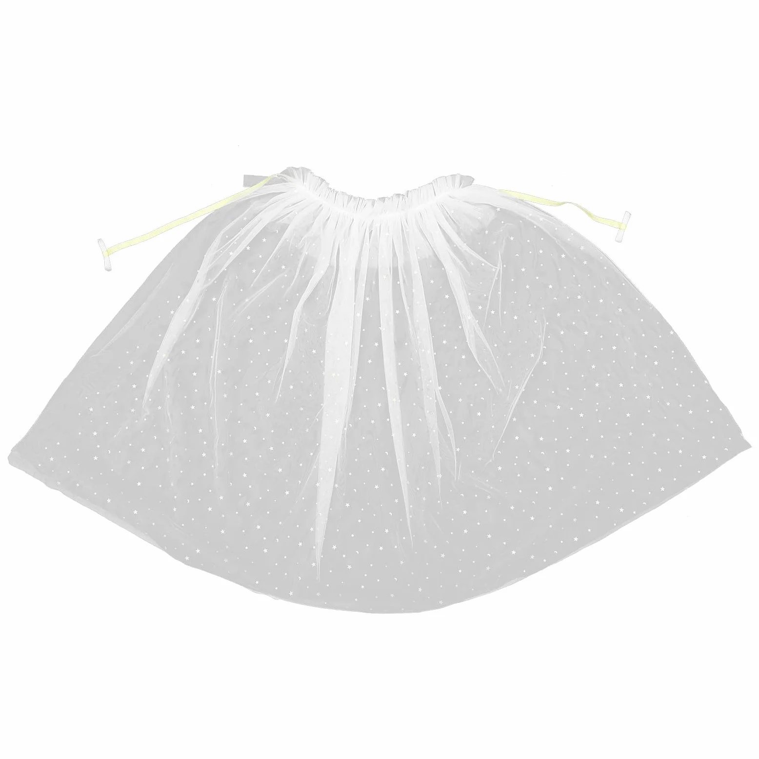 Capa de Color Blanco para Disfraz de Cosplay de Niña Material de Poliéster y Algodón, Transpirable y Fácil de Quitar para Fiestas de Disfraces y Cumpleaños