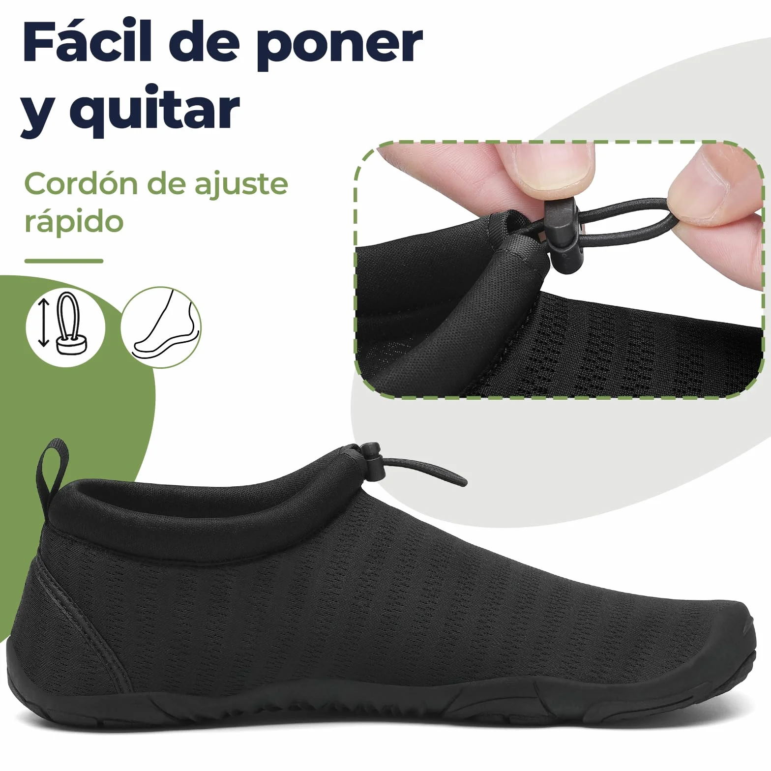 Mishansha Escarpines Hombre Mujer Secado Rápido 13 Orificios Drenaje Gr.36-46