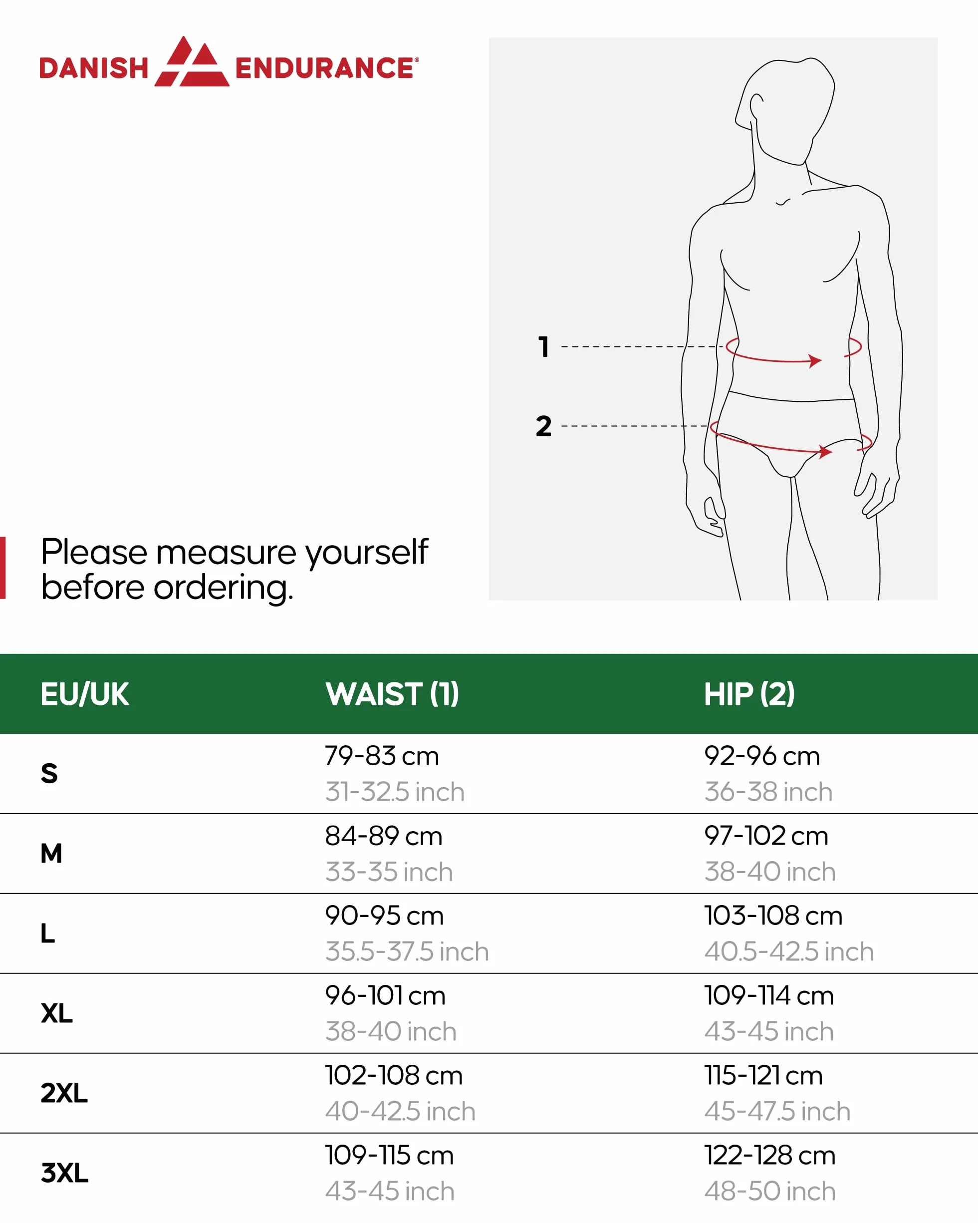 DANISH ENDURANCE Calzoncillos Hombre Boxer Deportivos Ajustados Transpirables Pack de 6