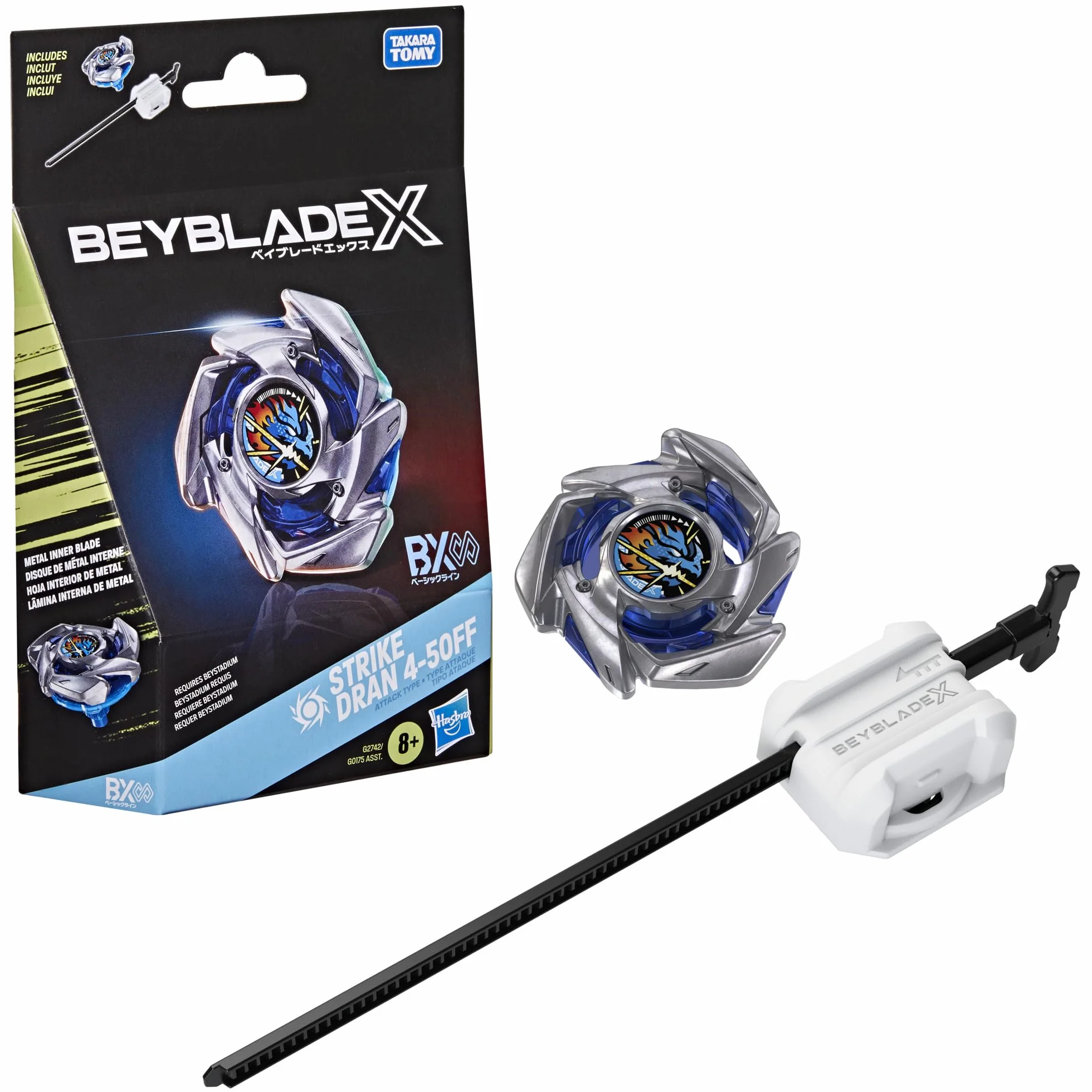 Beyblade X Strike Dran 4-50FF Bx Infinity Kit Inicial con Top Takara Tomy Tipo Ataque y Lanzador