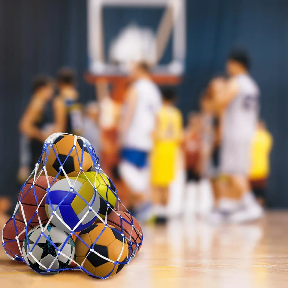 Torba Siatkowa Sportowa Przenośna na Piłki Nożne, Koszykówkę, Tenis, Rugby i Siatkówkę