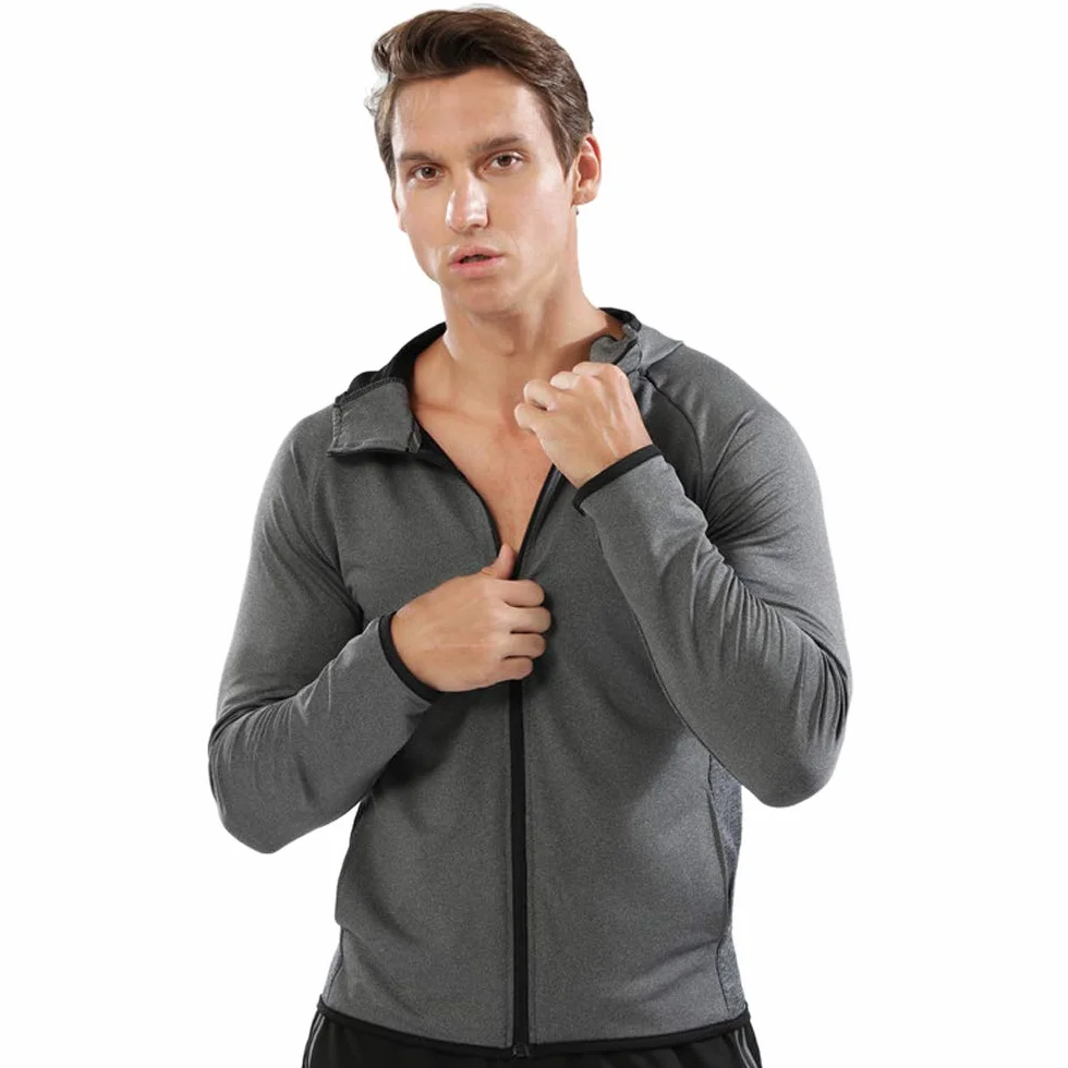 Muscle Alive Sudaderas con Capucha para Hombre Cremallera Corriendo Chaqueta Deporte Gimnasio