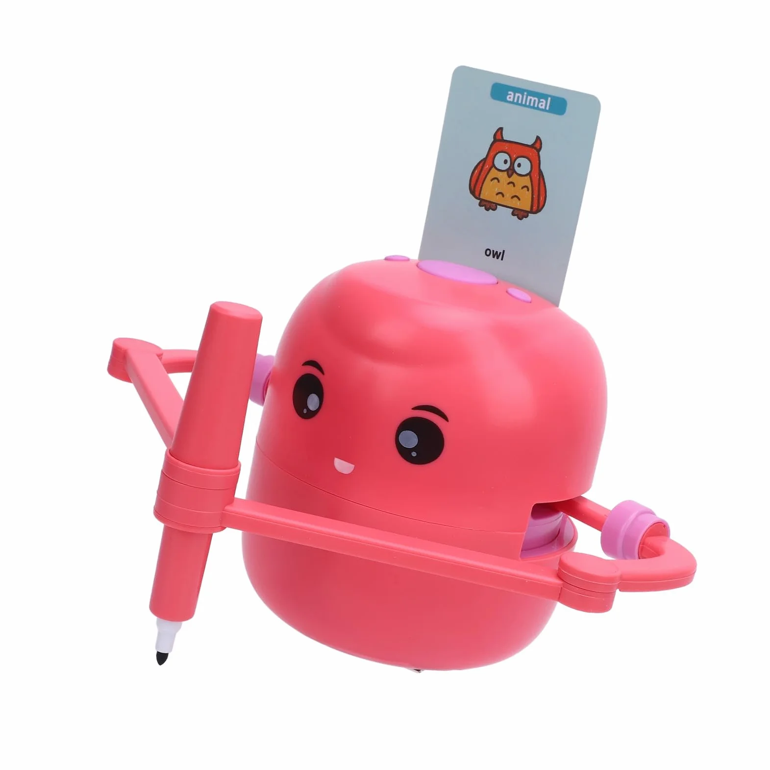 FILFEEL Robot de Dibujo para Niños – Máquina de Dibujo Educativa Interactiva con 100 Tarjetas y 14 Bolígrafos – No Requiere Aplicación, Construcción de ABS, Ideal para Iluminación Artística, (Pink)