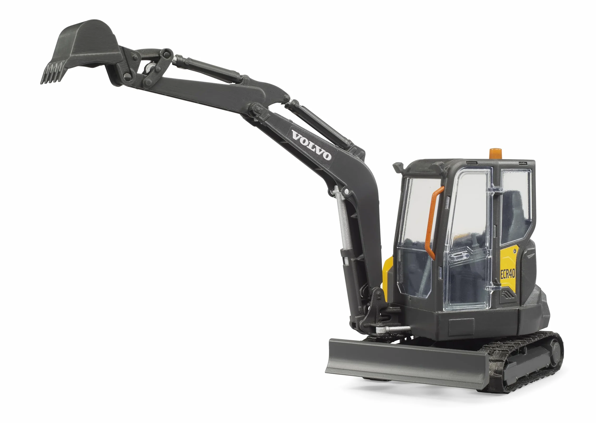 Bruder 02465 - Excavadora compacta Volvo ECR40-1:16 vehículo de construcción, Obra, Pala Excavadora, Trabajador, máquina de construcción, Juguete