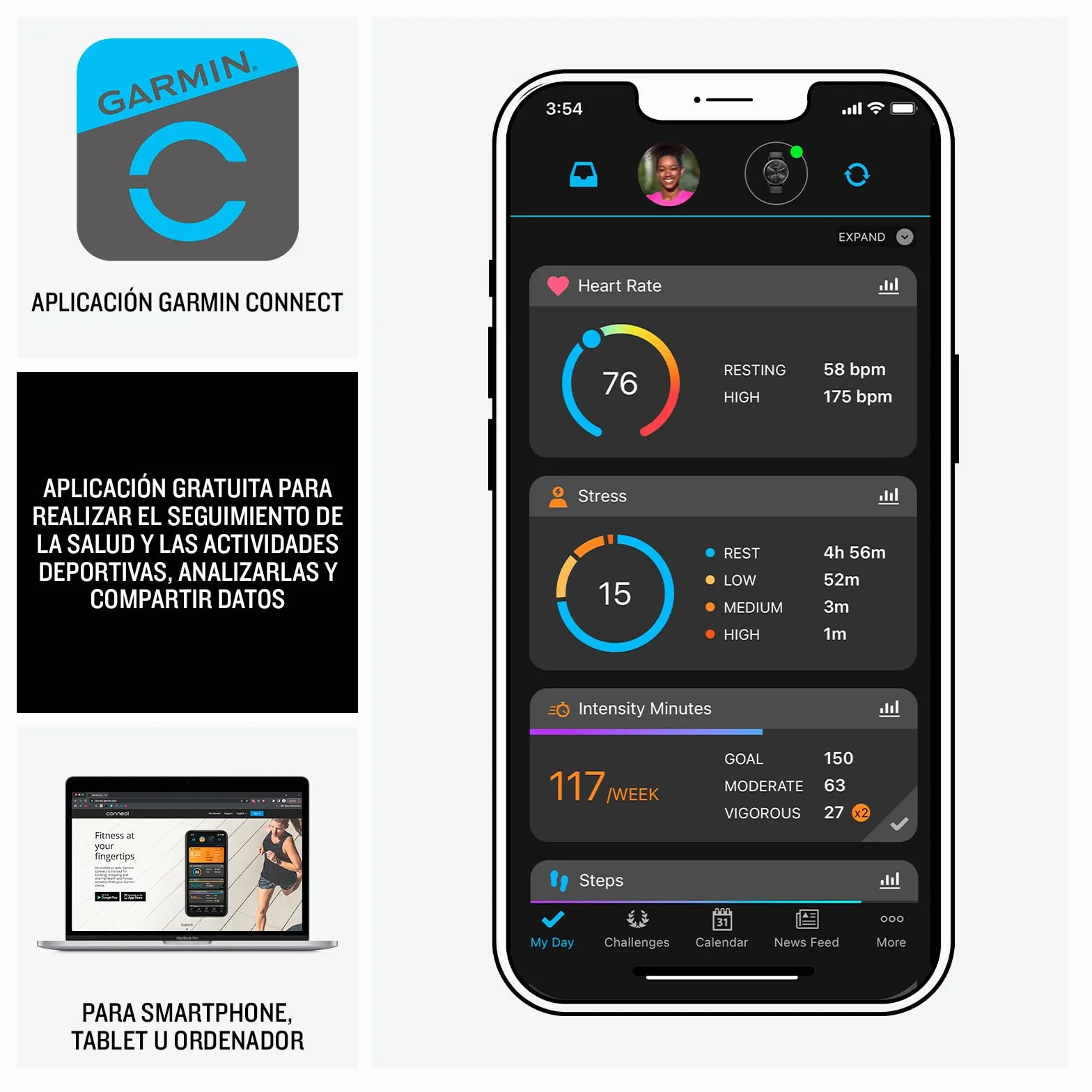Garmin Forerunner 165 Reloj Inteligente GPS AMOLED Negro