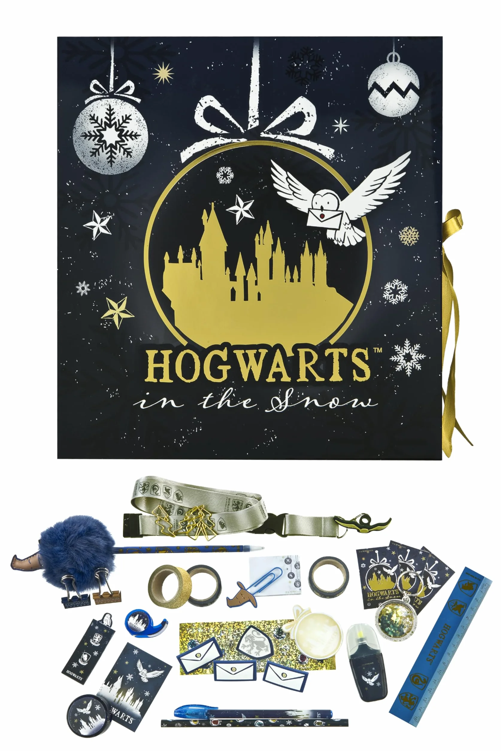 Undercover - Calendario de Adviento Harry Potter - Caja plegable con lazo - 24 sorpresas creativas - Materiales de manualidades y papelería - Artículos de regalo