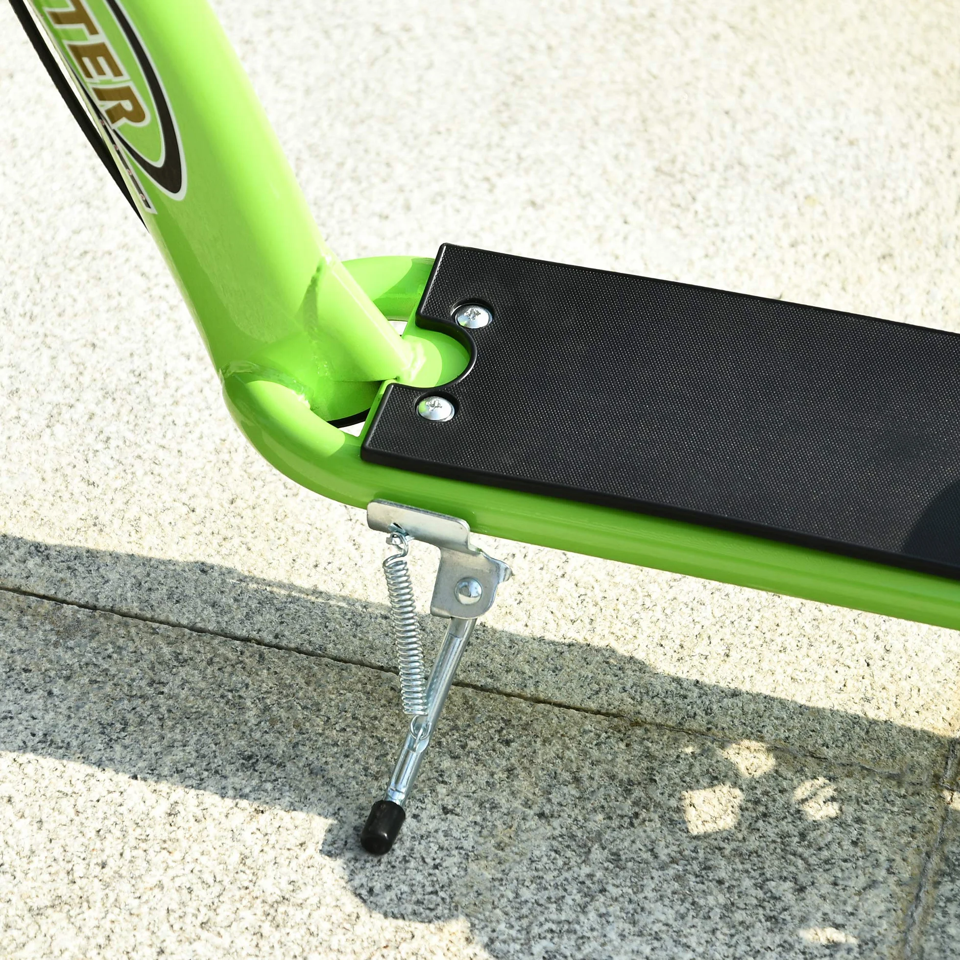 HOMCOM Patinete para Niños Mayores de 5 Años Scooter 2 Neumáticos Inflables de Caucho con Frenos Manillar Ajustable Pedal Antideslizante 117x52x80-85 cm Verde