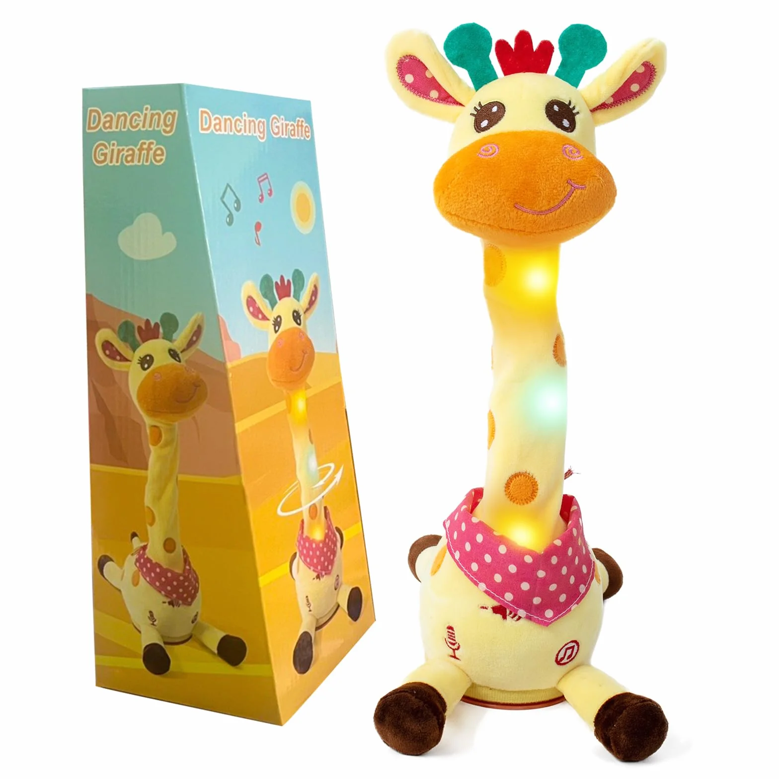 Jirafa Bailarín Peluche Musical Parlanchín con Volumen Ajustable Juguete para Bebés